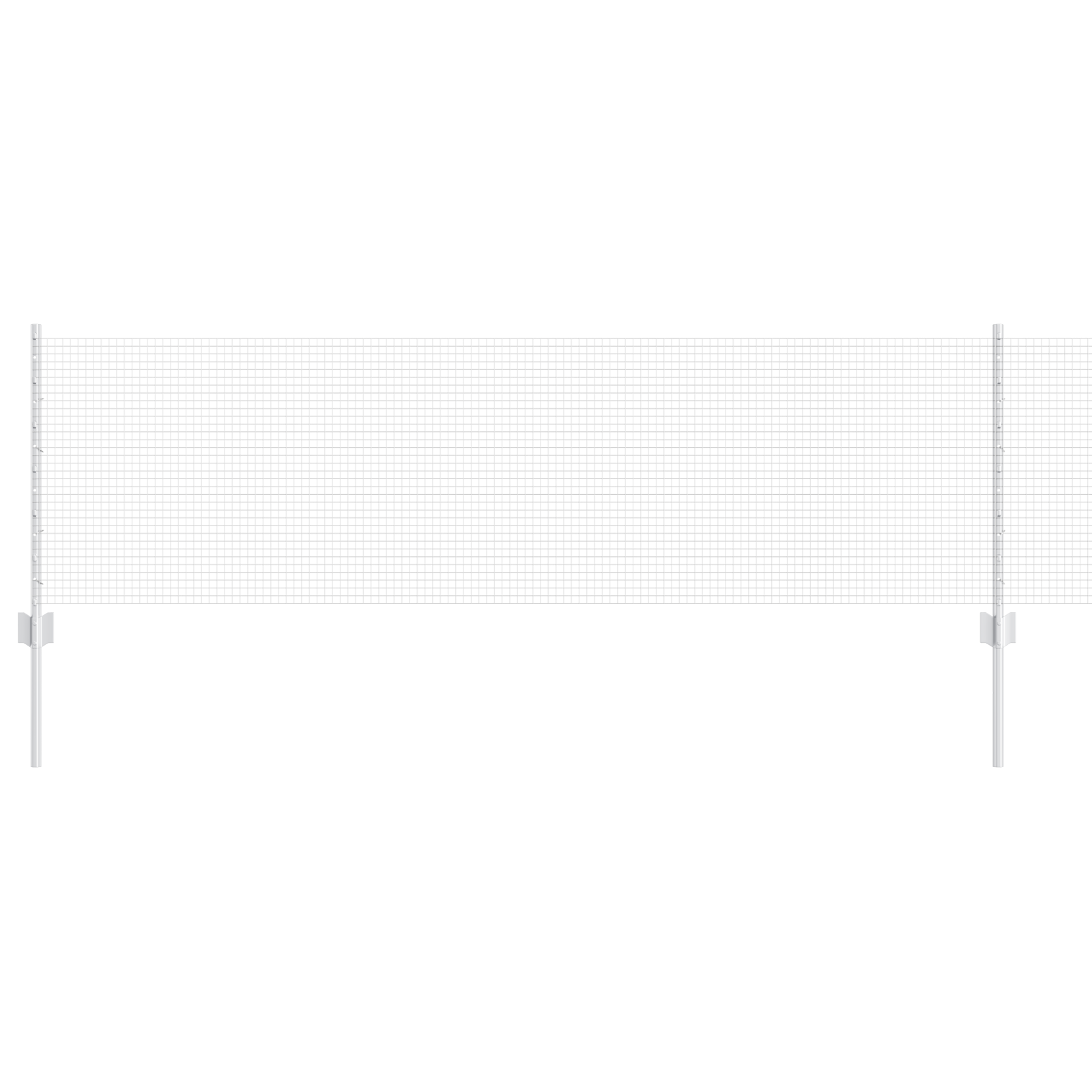 Plasă sudată cu 5 U Posts Argintie 0.6x25 m Oțel GartenMobel Dekor