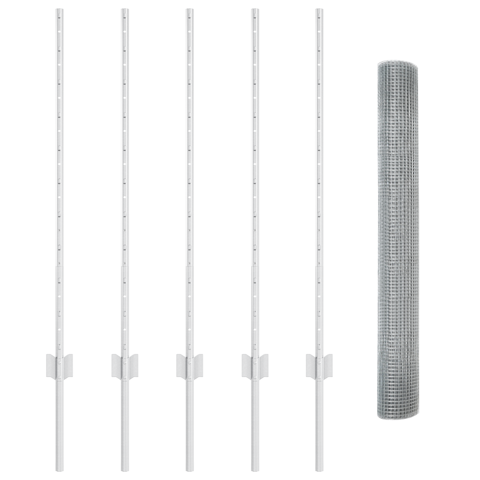 Set Gard Plasă de Găină Set de 2 Oțel galvanizat 10 x 1 m Durabil GartenMobel Dekor