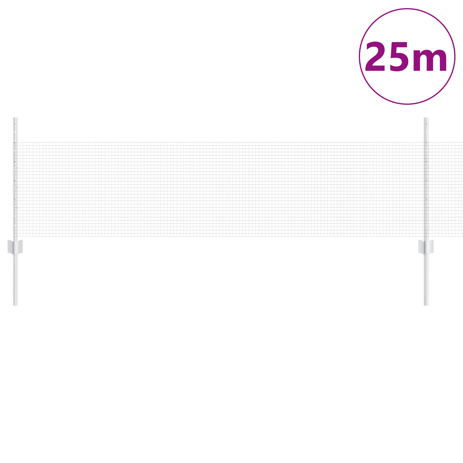 Set Gard cu Plasă pentru Pui Set de 2 Oțel galvanizat 25 x 0.5 m GartenMobel Dekor