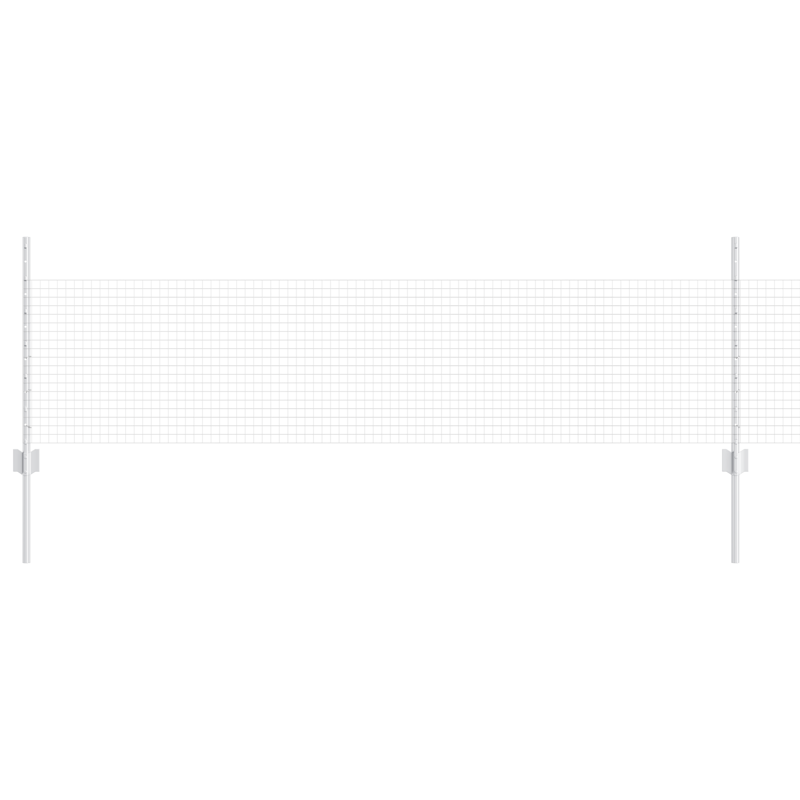 Set de gard Pachet de 2 Argintiu galvanizat Oțel galvanizat GartenMobel Dekor