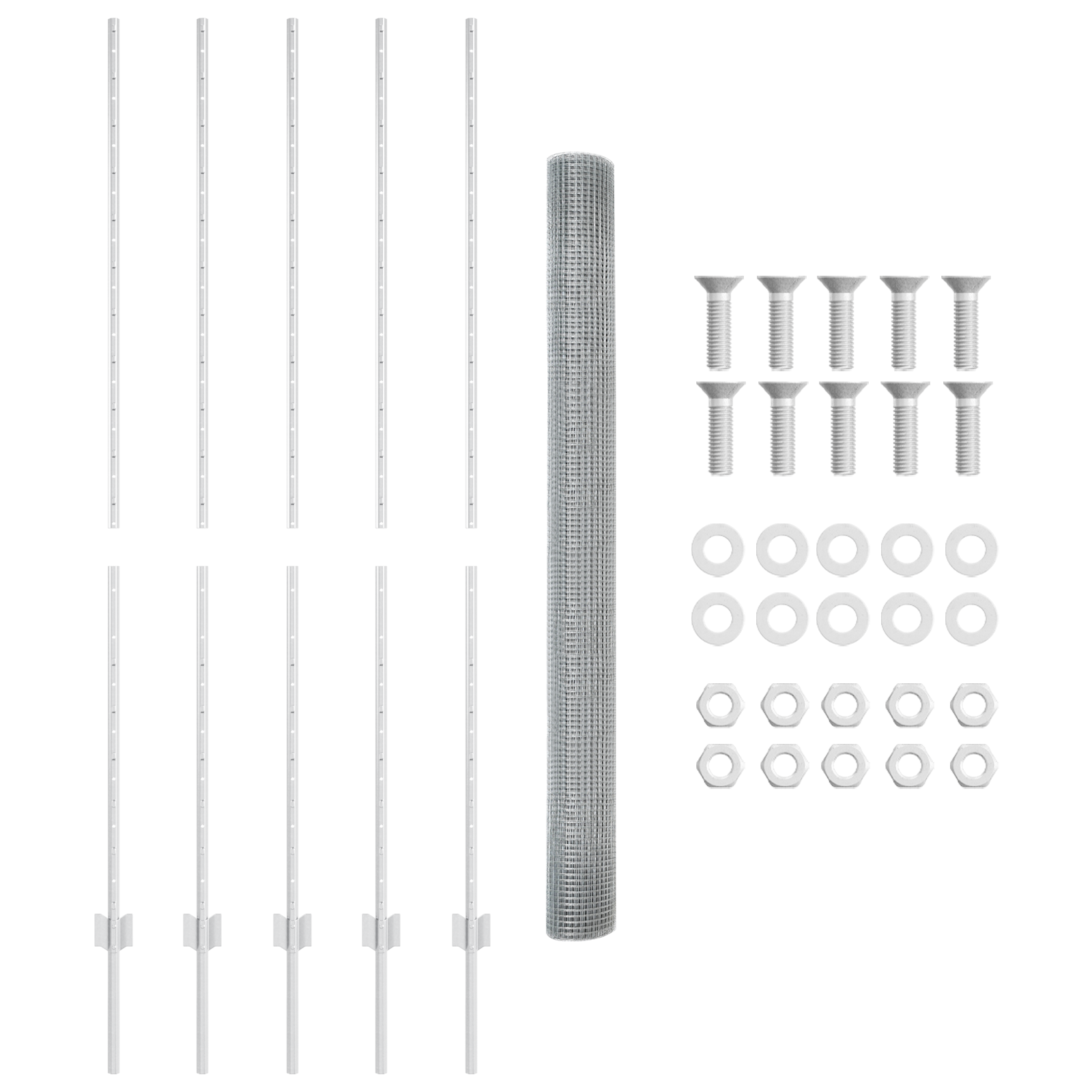 Set de gard Set de 2 Oțel galvanizat 10 x 1,5 m Rezistent GartenMobel Dekor