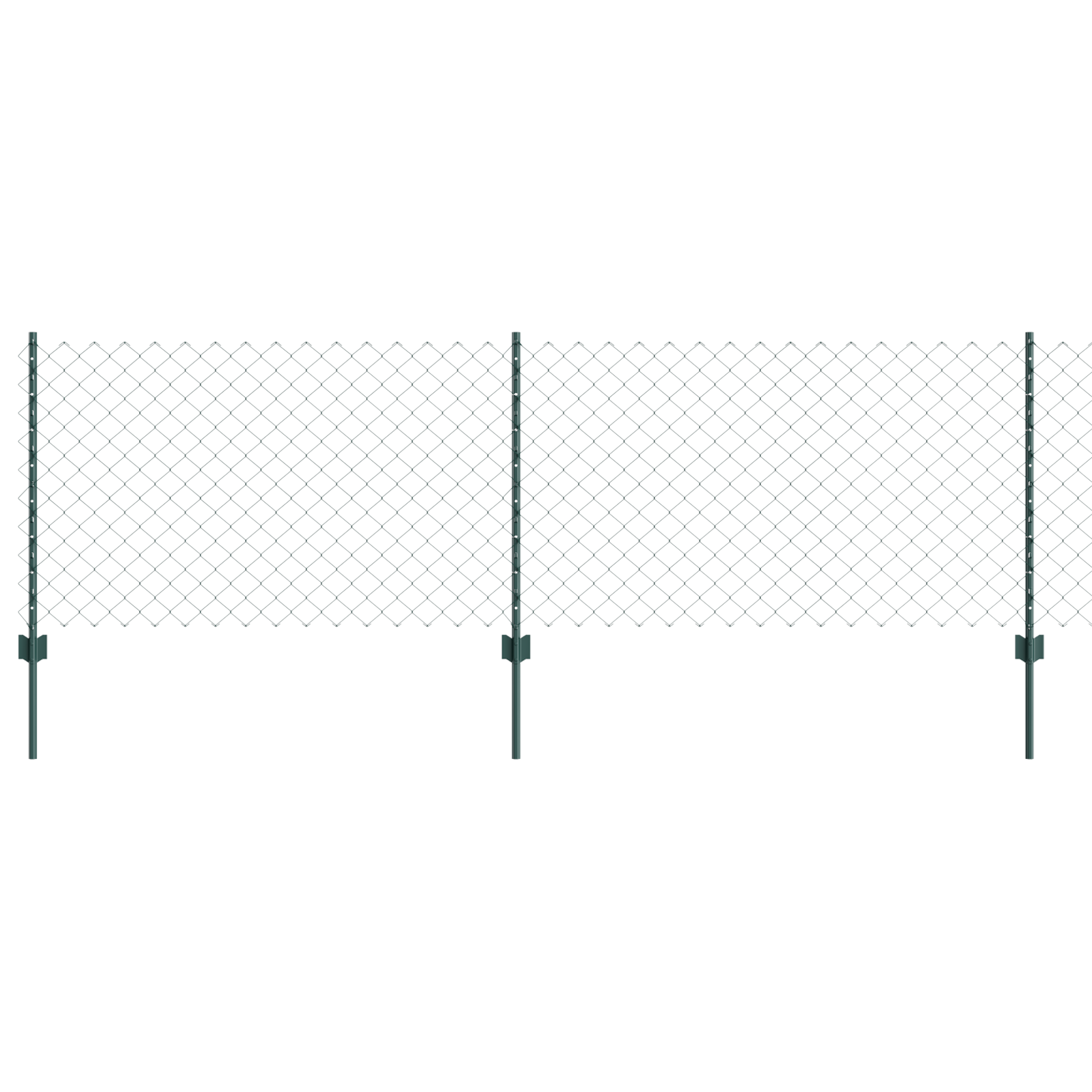 Set de gard din linkuri în lanț Set de 2 Verde Oțel galvanizat GartenMobel Dekor