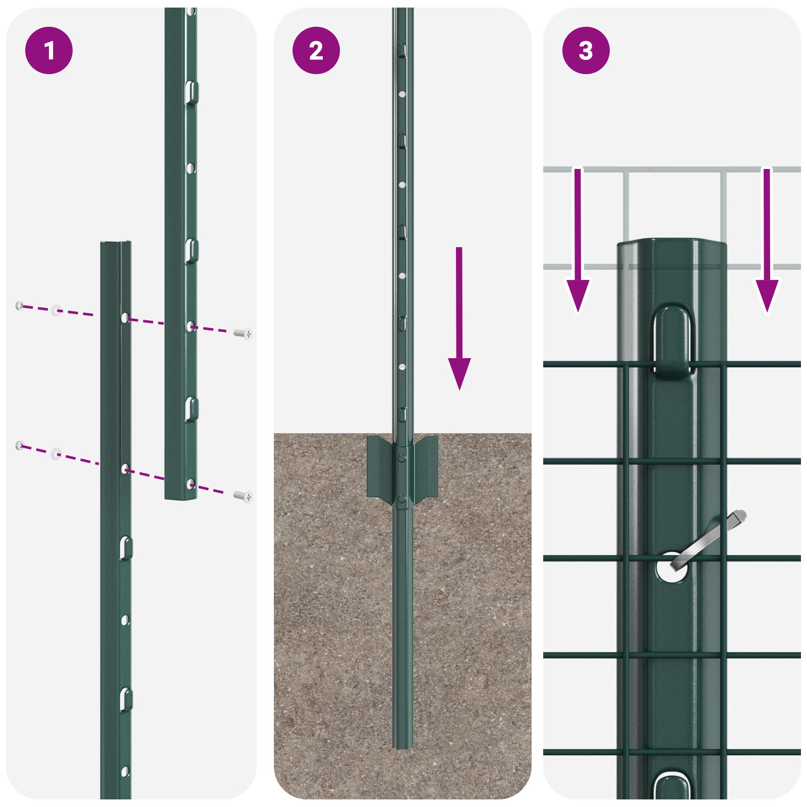 Gard Metalic Sudat cu 5 Stâlpi U Verde 1.2x10 m Oțel GartenMobel Dekor