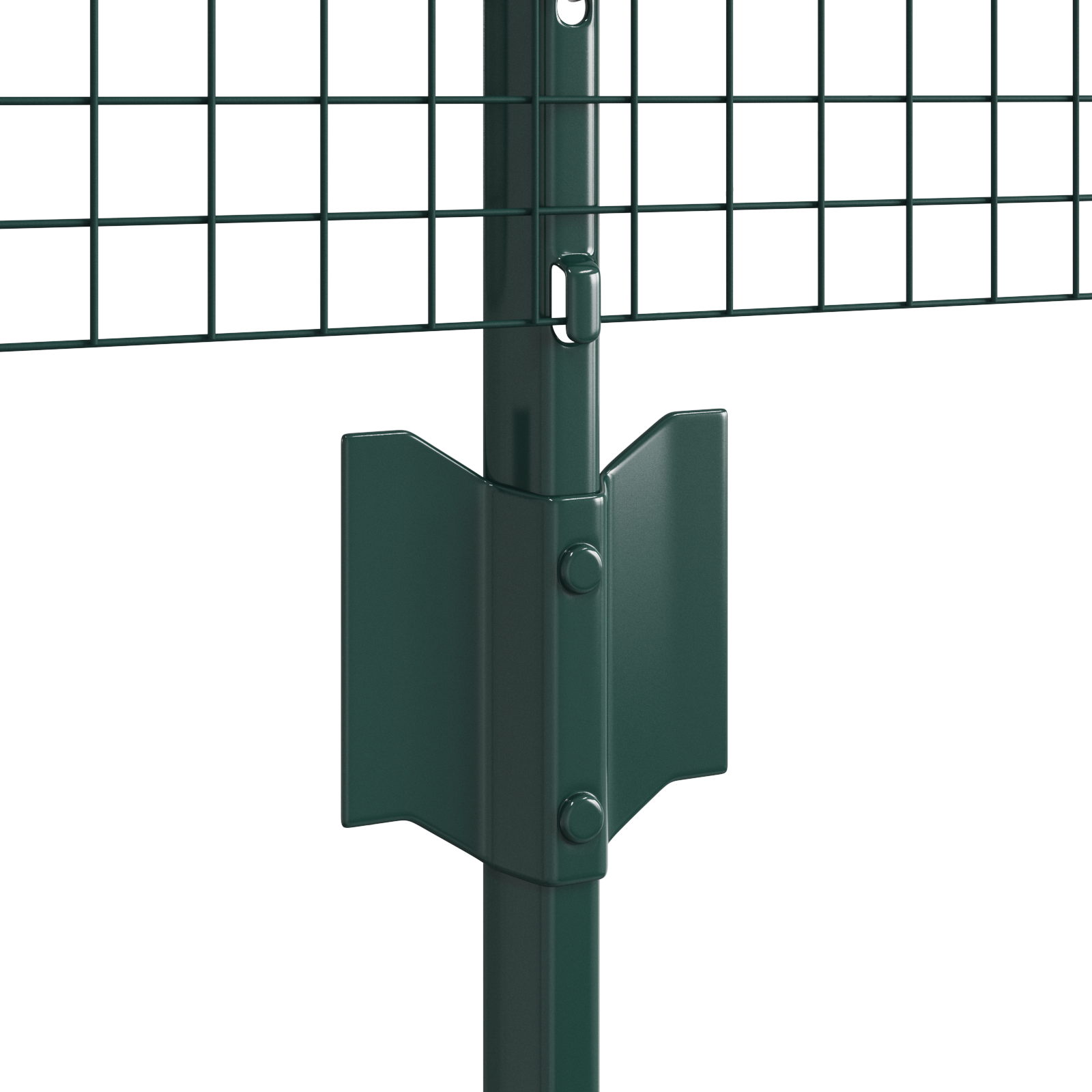 Gard din plasă sudată cu 11 stâlpi U Verde 0.6x25 m Oțel GartenMobel Dekor