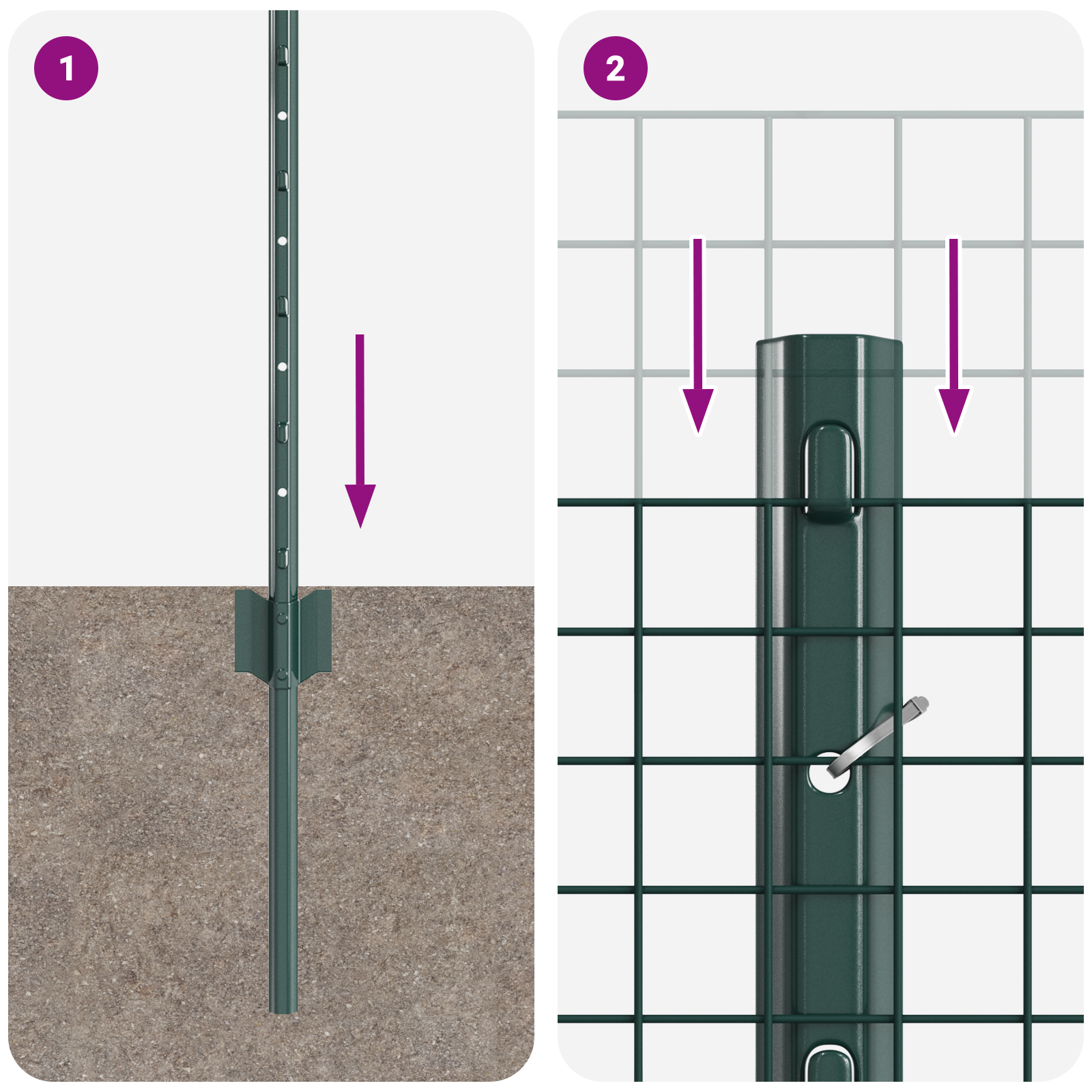 Gard Săpat cu 44 U Posturi Verde 0.4x100 m Oțel GartenMobel Dekor