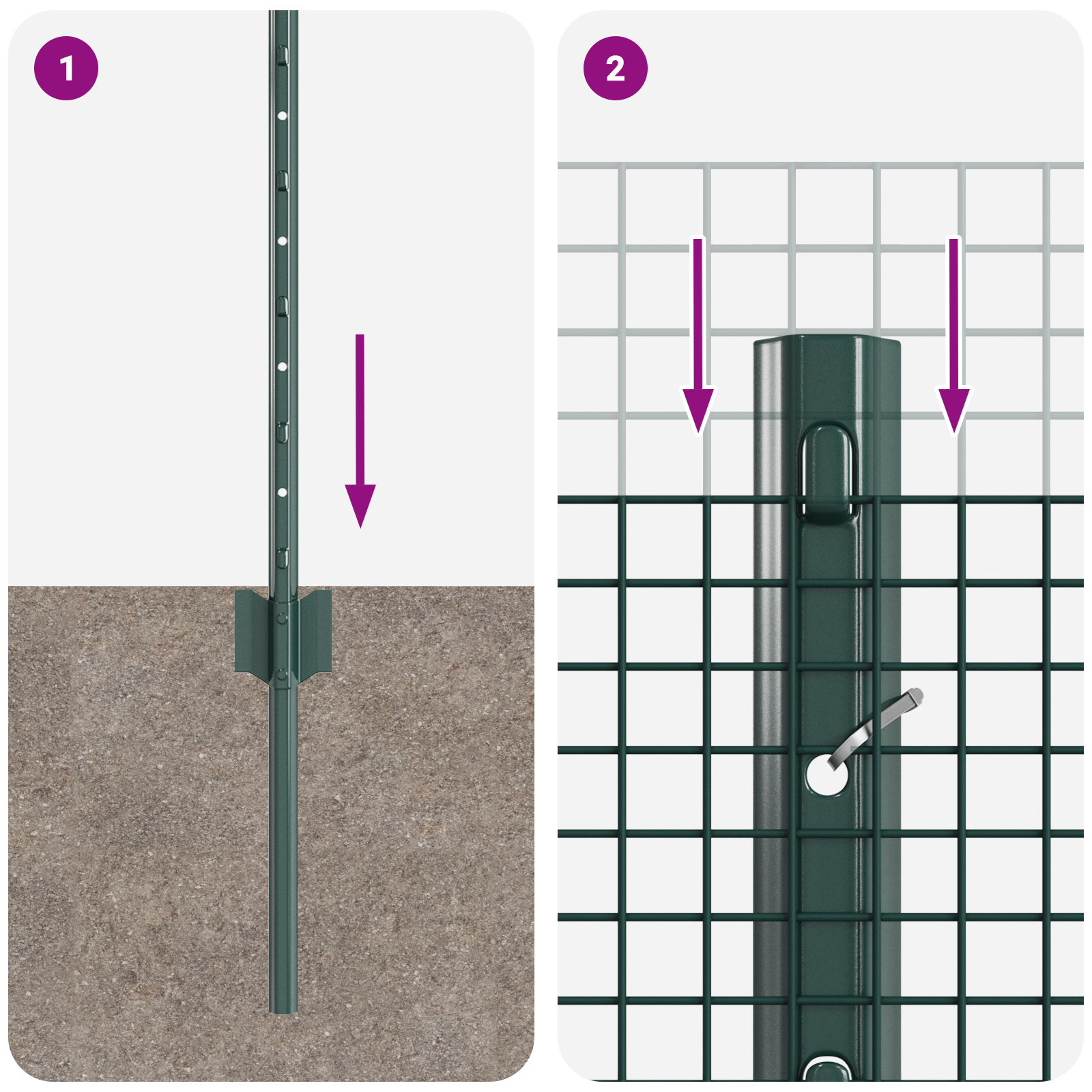 Gard din plasă sudată cu 44 stâlpi U Verde 0.5x100 m Oțel GartenMobel Dekor