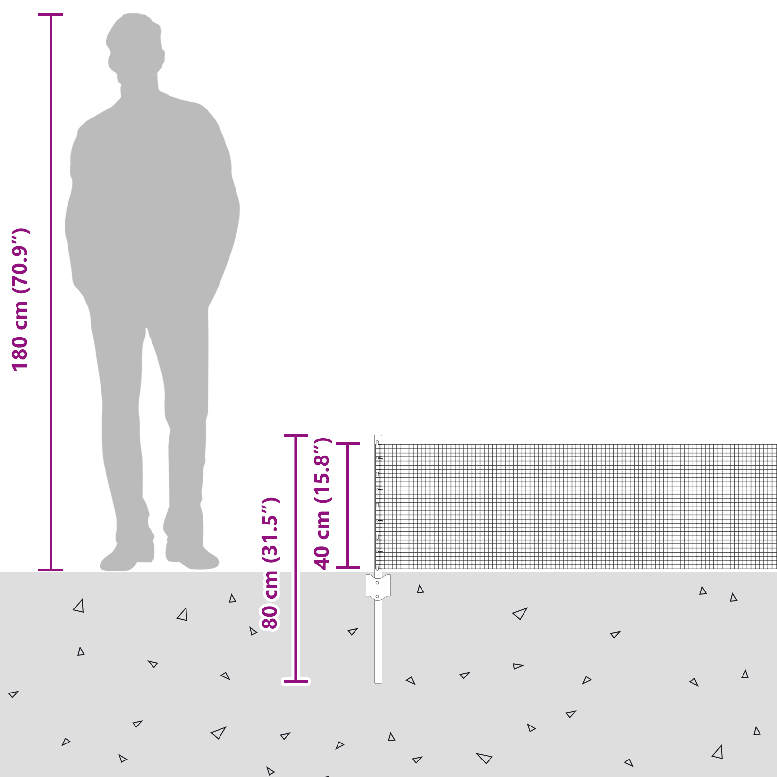 Gard din sârmă sudată cu 11 stâlpi U Gri 0.4x25 m Oțel GartenMobel Dekor