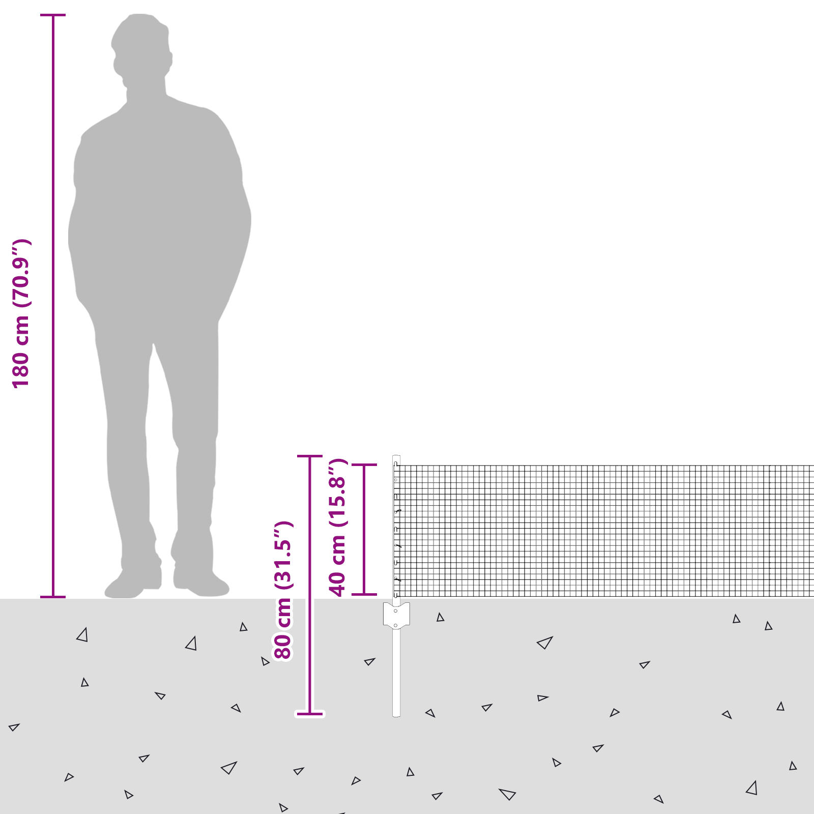 Îngrădire cu Sârmă Sudată cu 5 U Posturi Gri 0.4x10 m Oțel GartenMobel Dekor