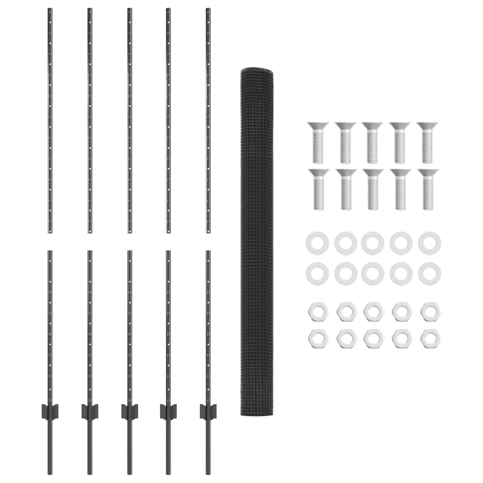 Set Împrejmuire Grădină Set de 2 Gri Oțel Galvanizat 10 x 1,5 m GartenMobel Dekor