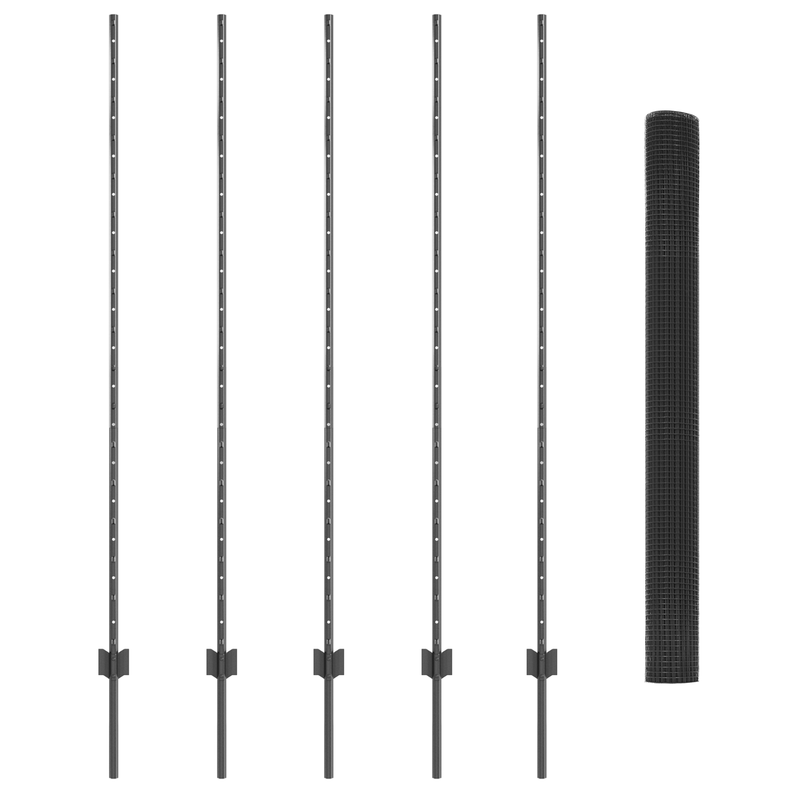 Set Împrejmuire Grădină Set de 2 Gri Oțel Galvanizat 10 x 1,5 m GartenMobel Dekor