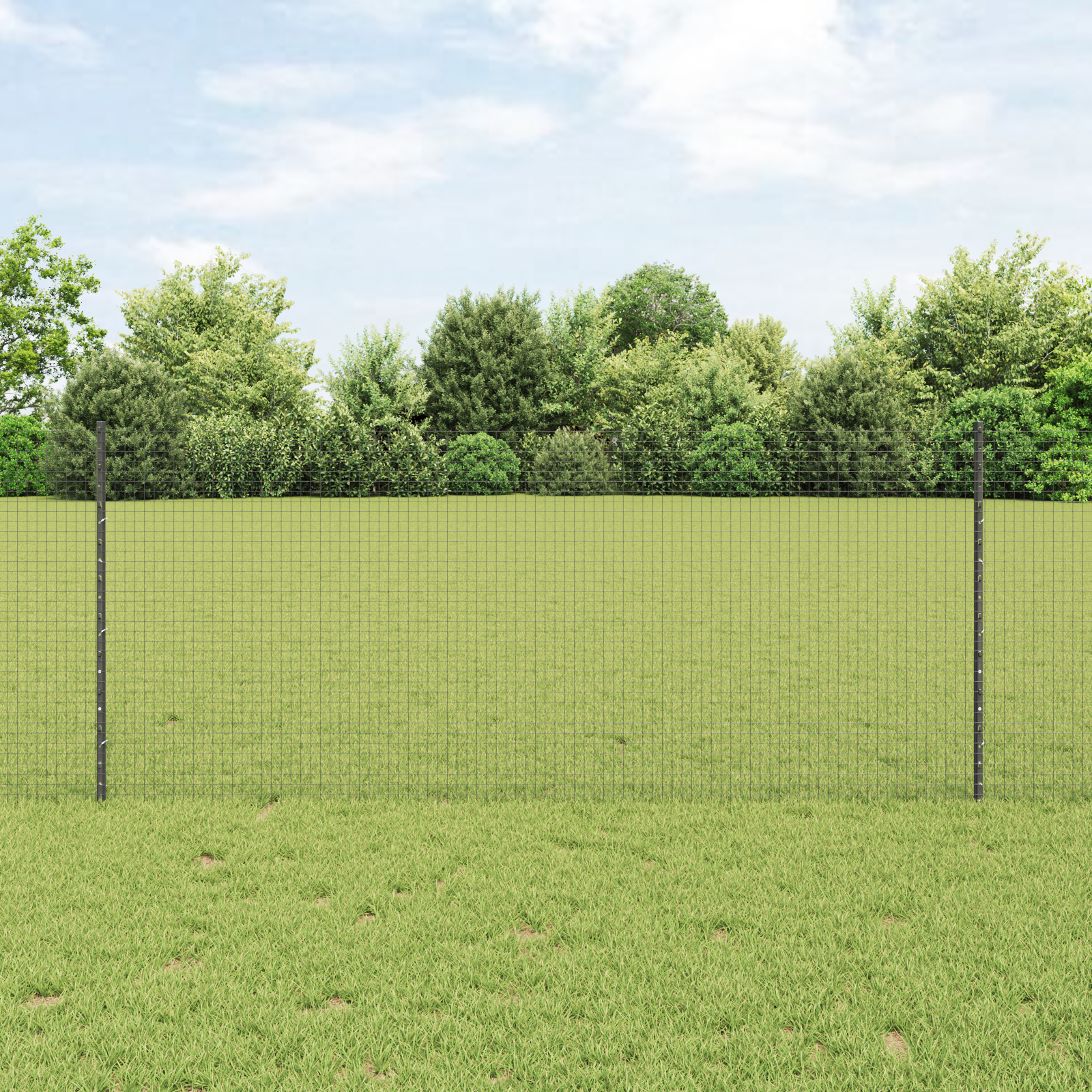 Set de Îngrădiri Set de 2 Gri Metal 10 x 1 m Rezistent GartenMobel Dekor