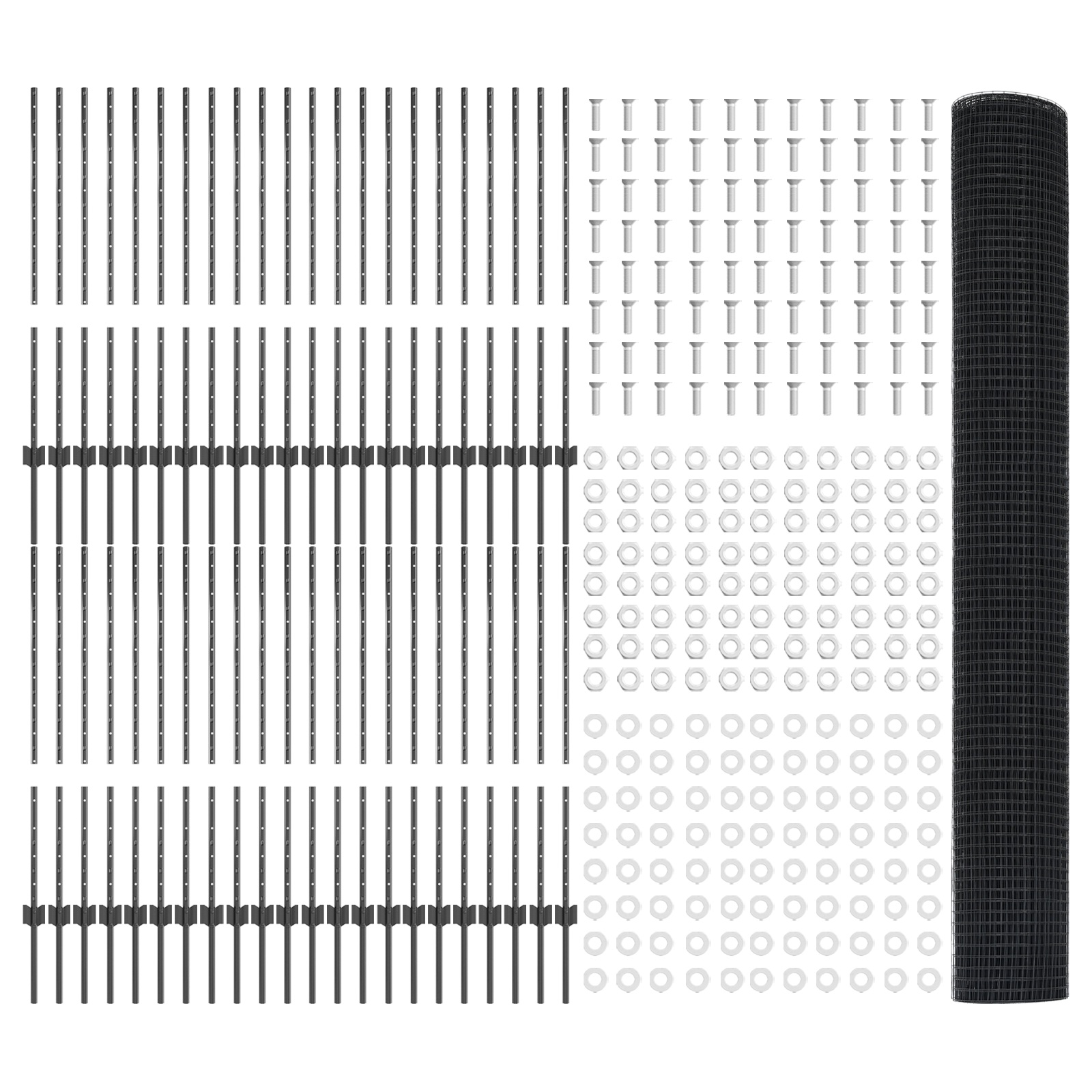 Gard din sârmă sudată cu 88 de stâlpi gri 1x100 m Oțel GartenMobel Dekor