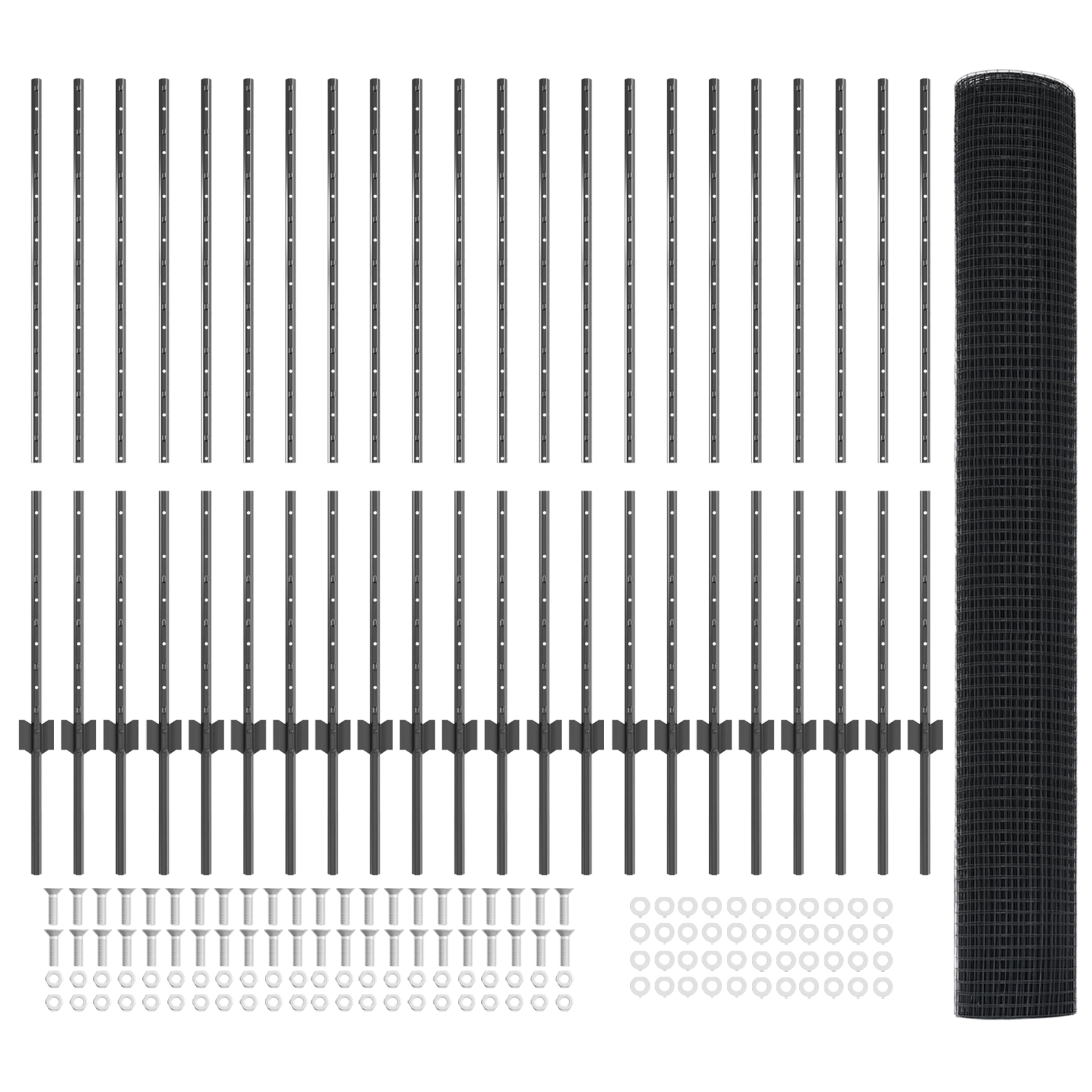 Plasa sudată cu 44 U Posts Gri 1.2 x 50 m Oțel GartenMobel Dekor