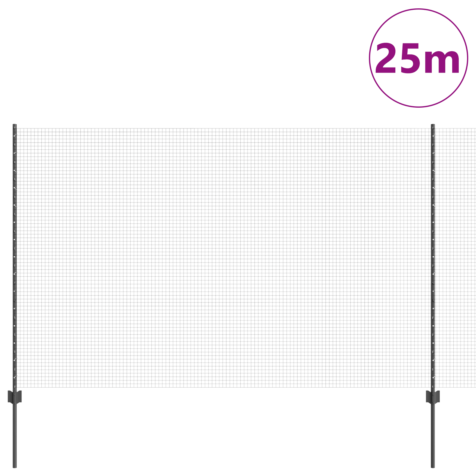 Set Gard Set de 2 Gri Metal 25 x 1.5 m Durabil GartenMobel Dekor