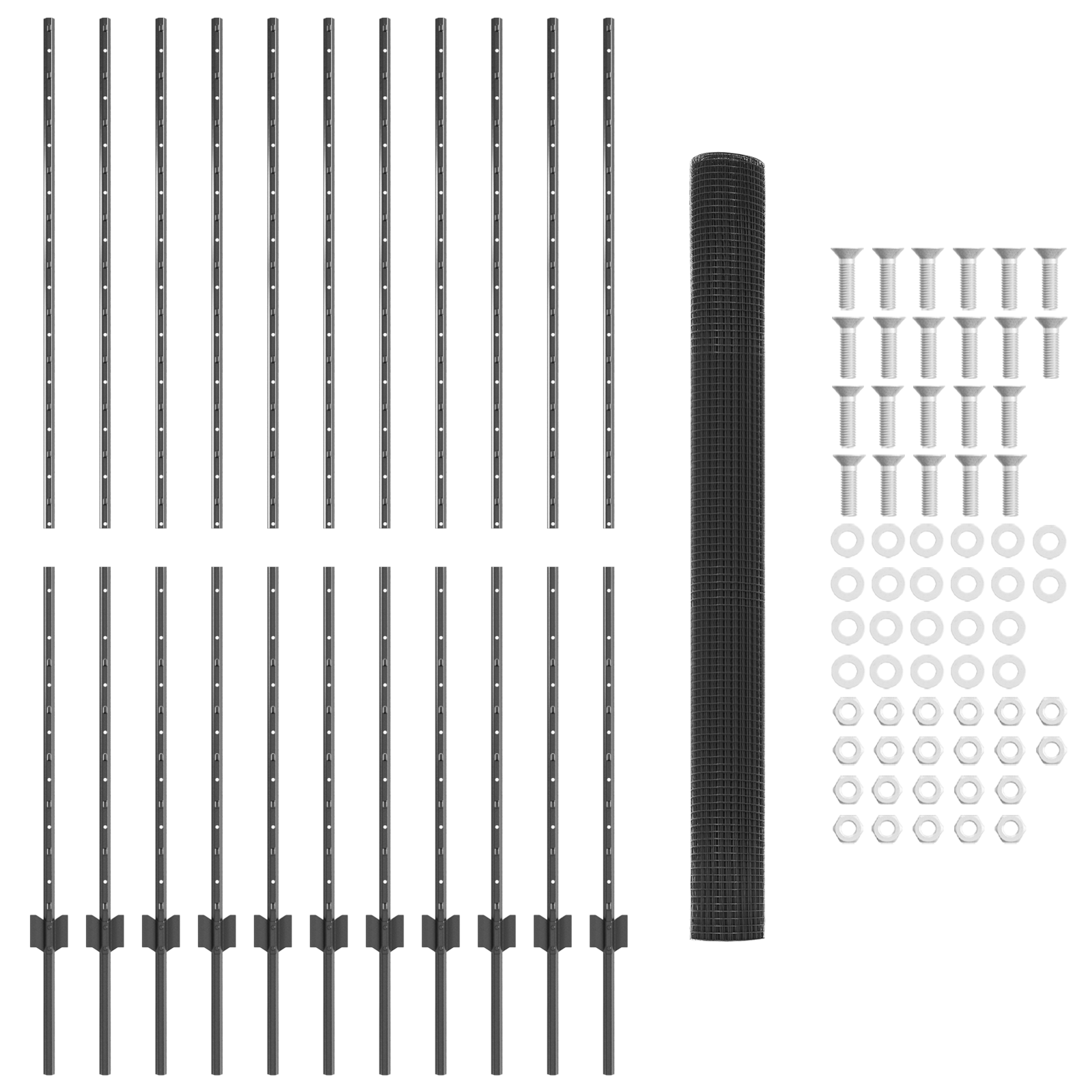 Set Gard Set de 2 Gri Metal 25 x 1.5 m Durabil GartenMobel Dekor