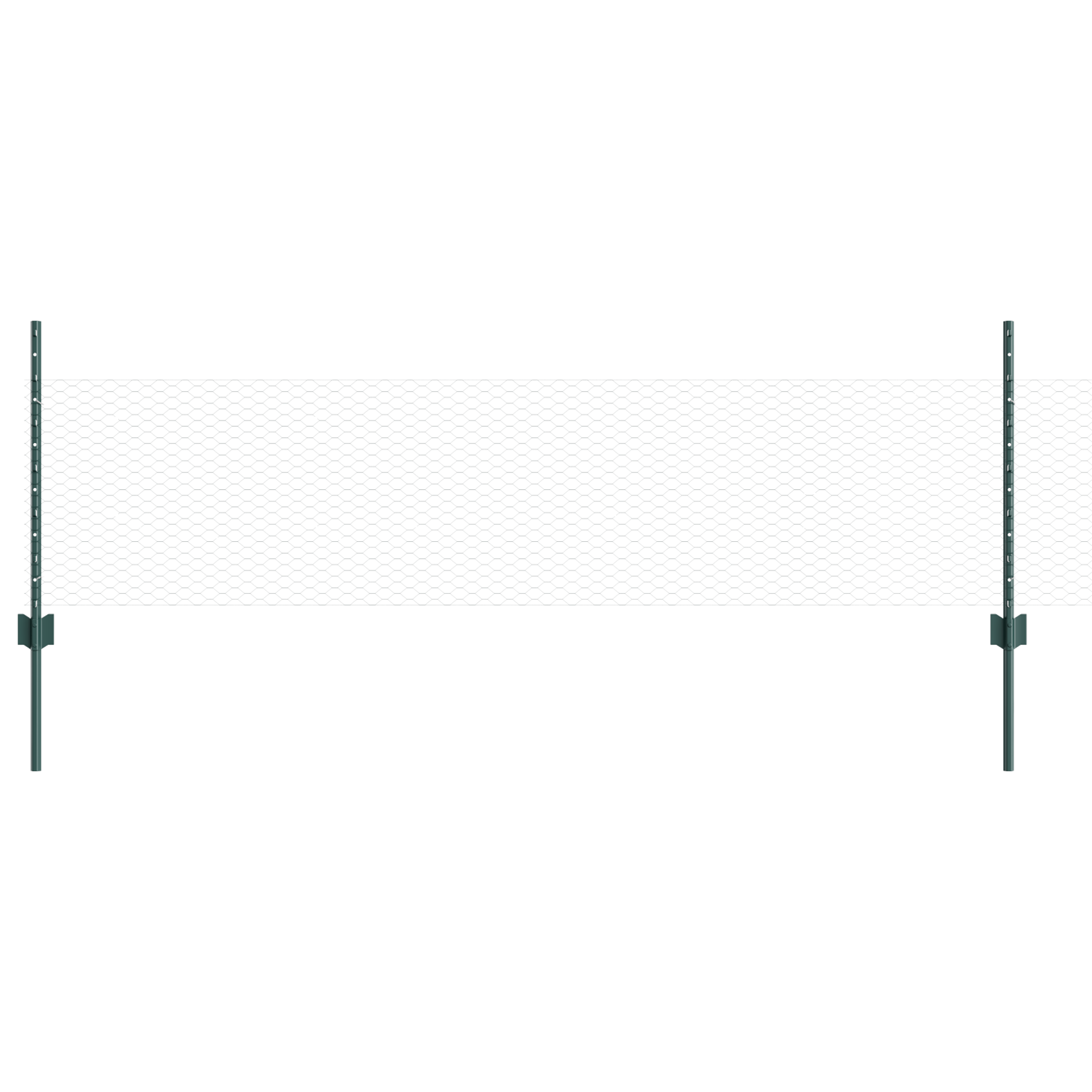 Stâlpi Gard  11 pcs U-Channel Verde 60 cm Oțel GartenMobel Dekor