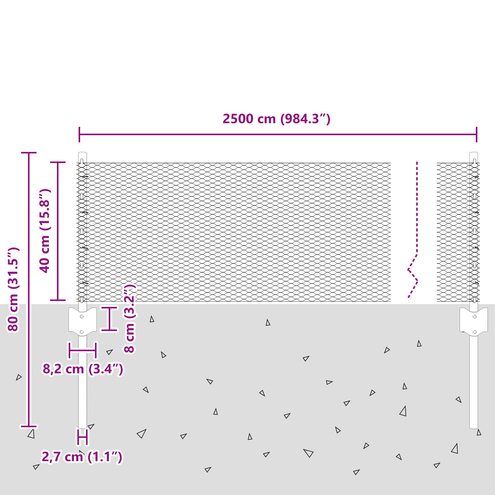 Stâlpi de Gard 11 buc U-Channel Verde 40 cm Oțel GartenMobel Dekor