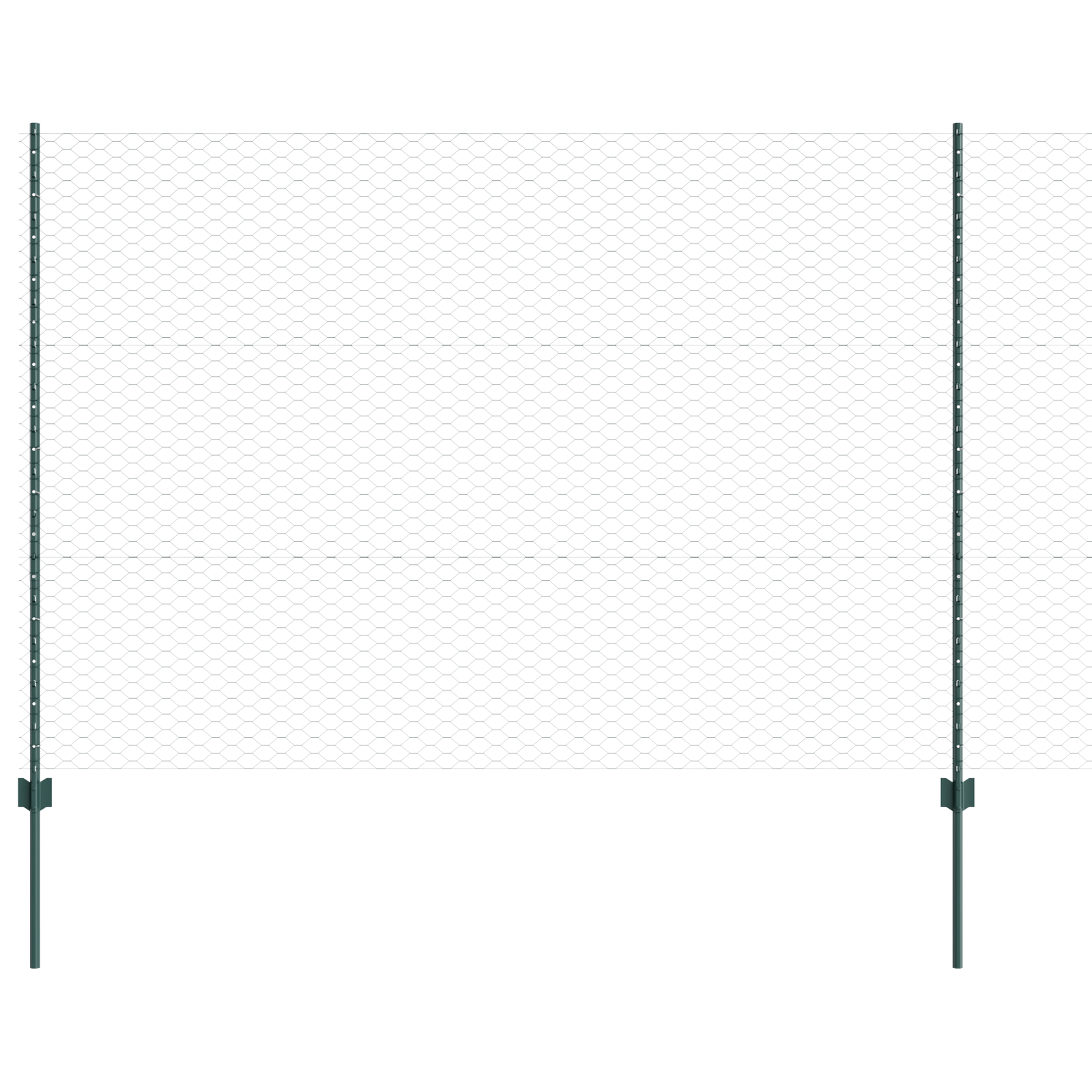 Stâlpi  11 buc U-Channel Verde 150 cm Metal GartenMobel Dekor