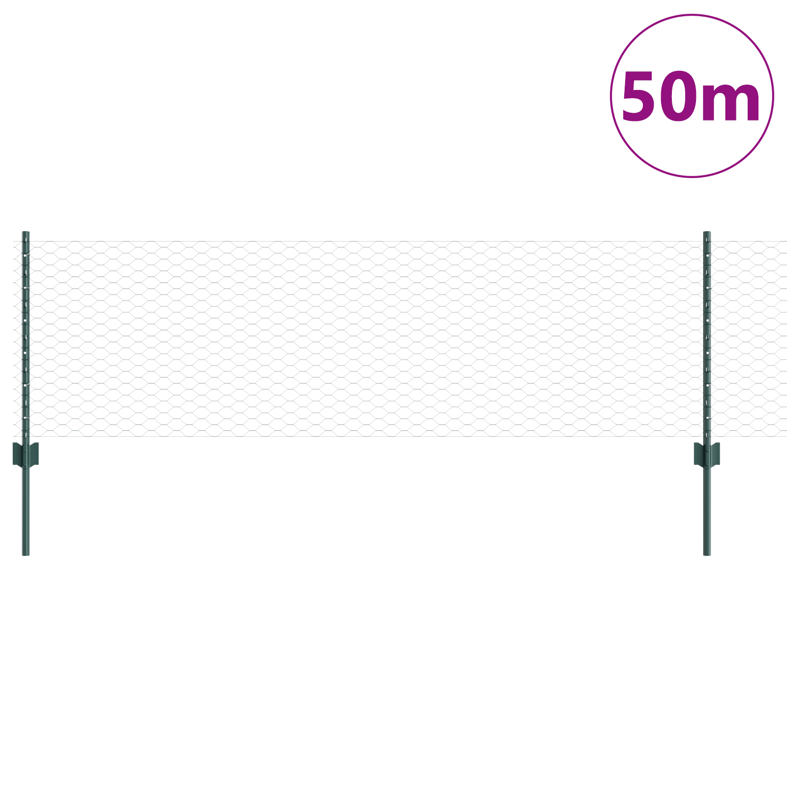 Stâlpi Gard  11 buc U-Channel Verde 60 cm Oțel GartenMobel Dekor