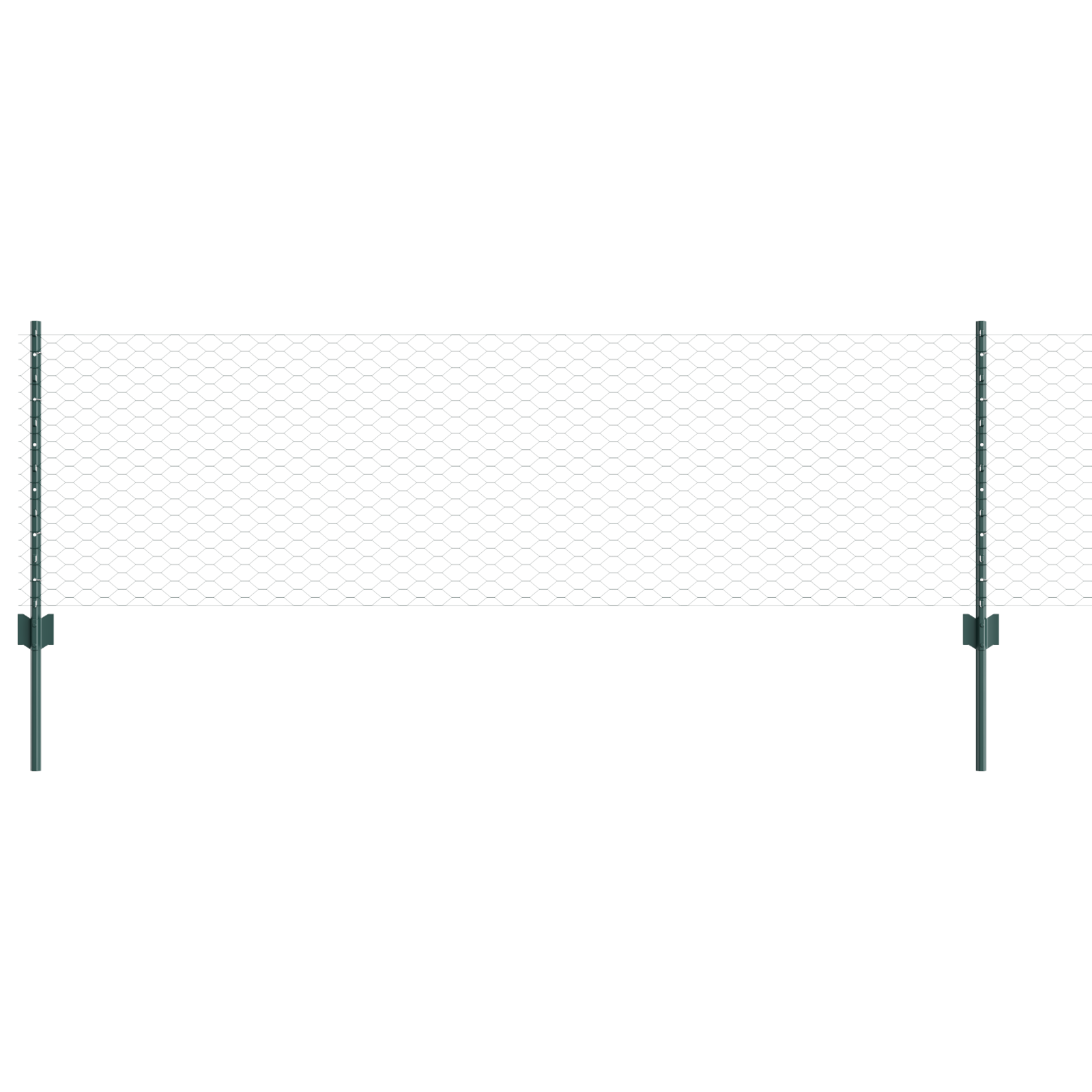 Stâlpi Gard  11 buc U-Channel Verde 60 cm Oțel GartenMobel Dekor