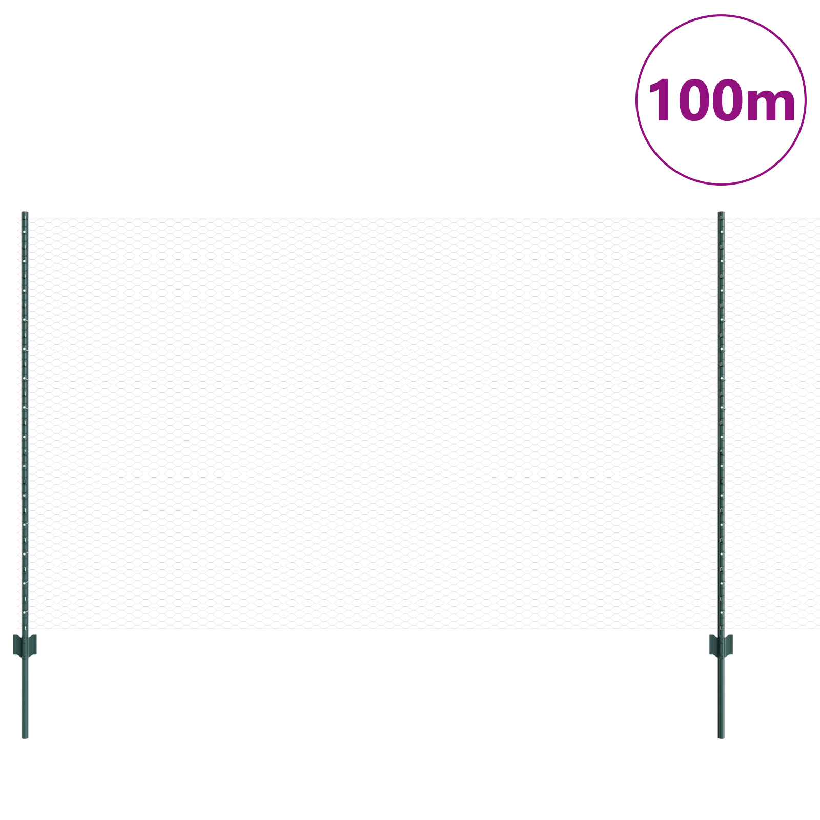 Stâlpi de Gard 11 pcs U-Channel Verde 140 cm Oțel GartenMobel Dekor