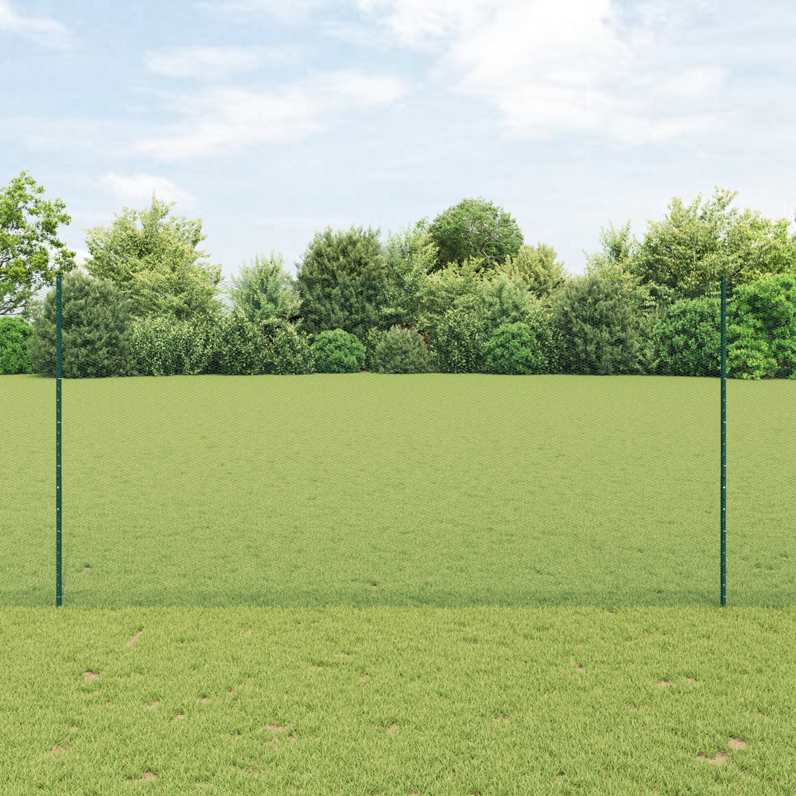 Stâlpi de gard  11 pcs U-Channel Verde 160 cm Oțel GartenMobel Dekor