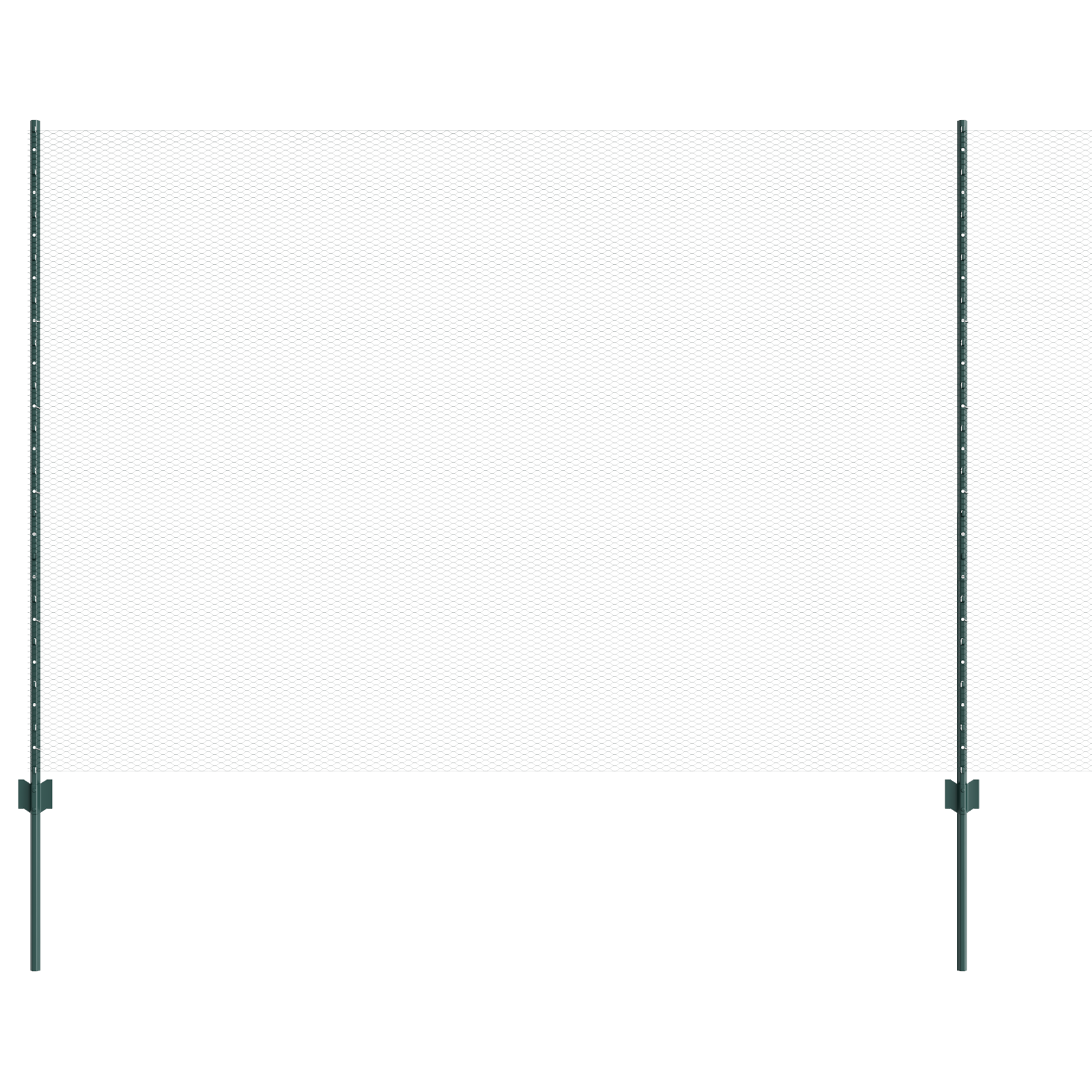 Stâlpi de gard  11 pcs U-Channel Verde 160 cm Oțel GartenMobel Dekor
