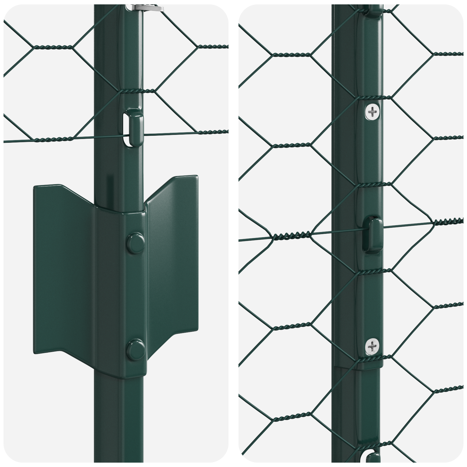 Stâlpi de gard  11 pcs U-Channel Verde 160 cm Oțel GartenMobel Dekor