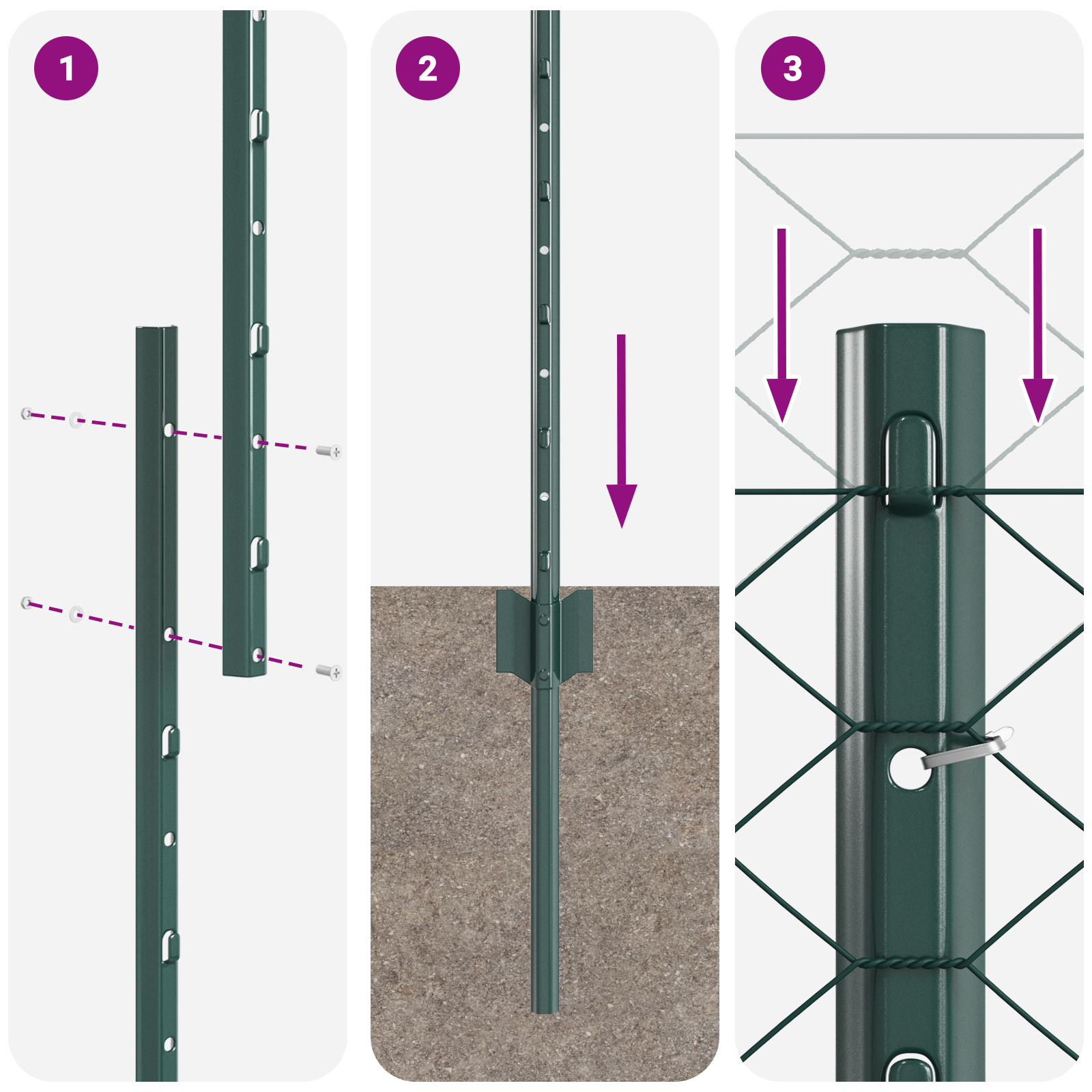 Stâlpi de gard  11 pcs U-Channel Verde 160 cm Oțel GartenMobel Dekor