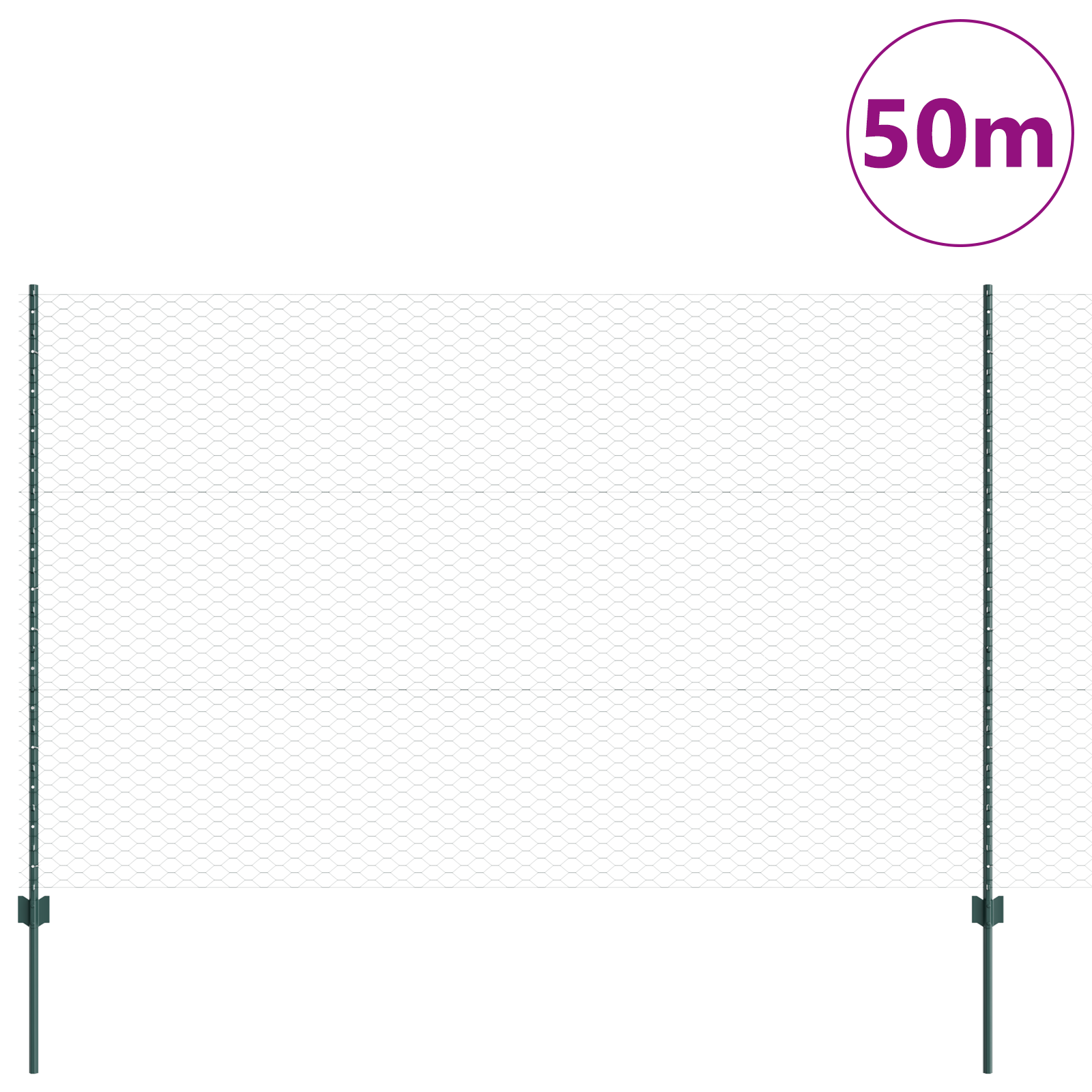 Stâlpi de îngrădire  11 buc U-Channel Verde 150 cm Oțel GartenMobel Dekor