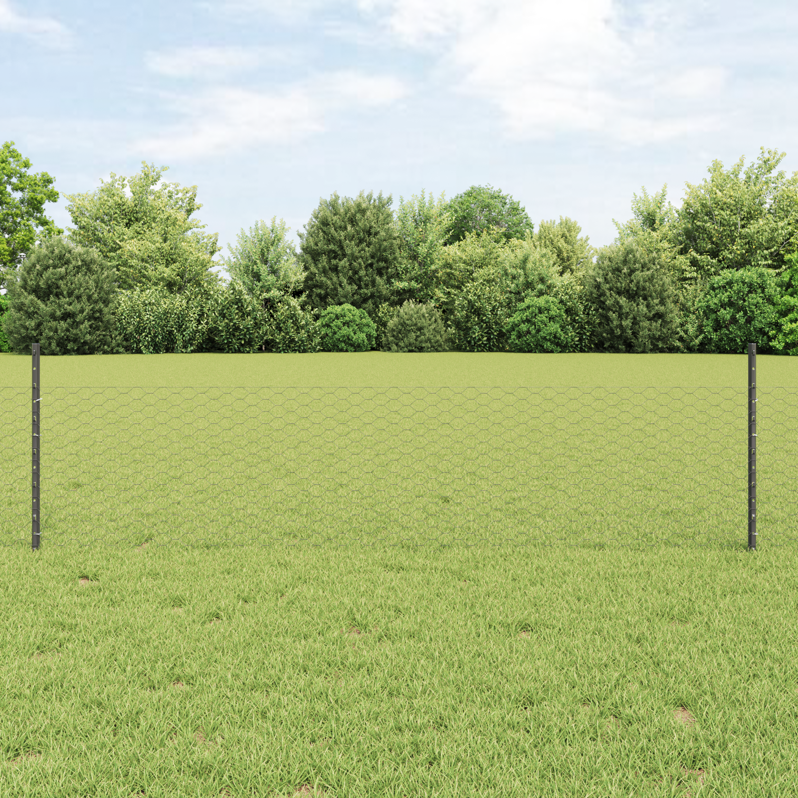 Set Gard pentru Grădină Pachet de 2 Gri Metal Mare Extensibil GartenMobel Dekor