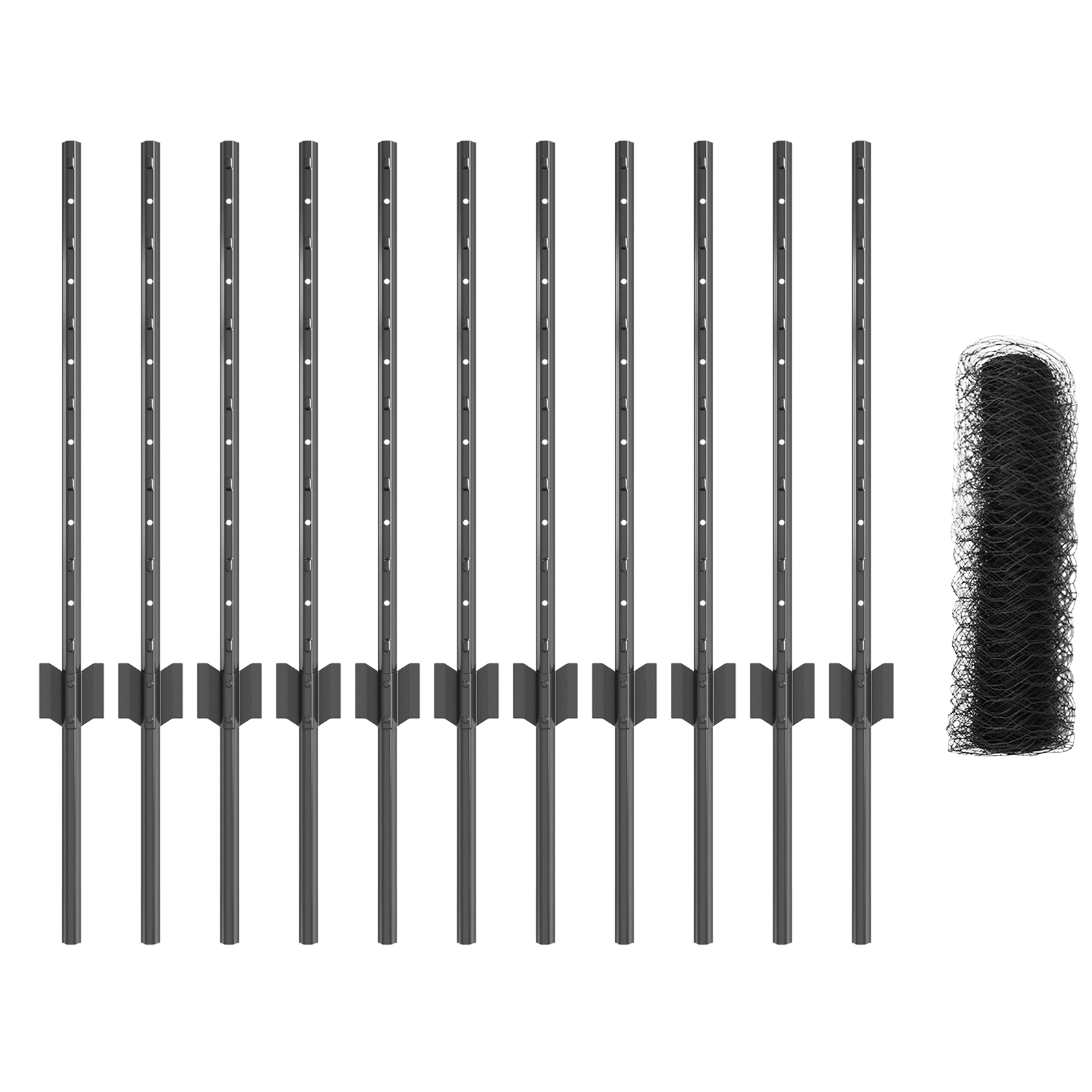 Set Gard pentru Grădină Pachet de 2 Gri Metal Mare Extensibil GartenMobel Dekor