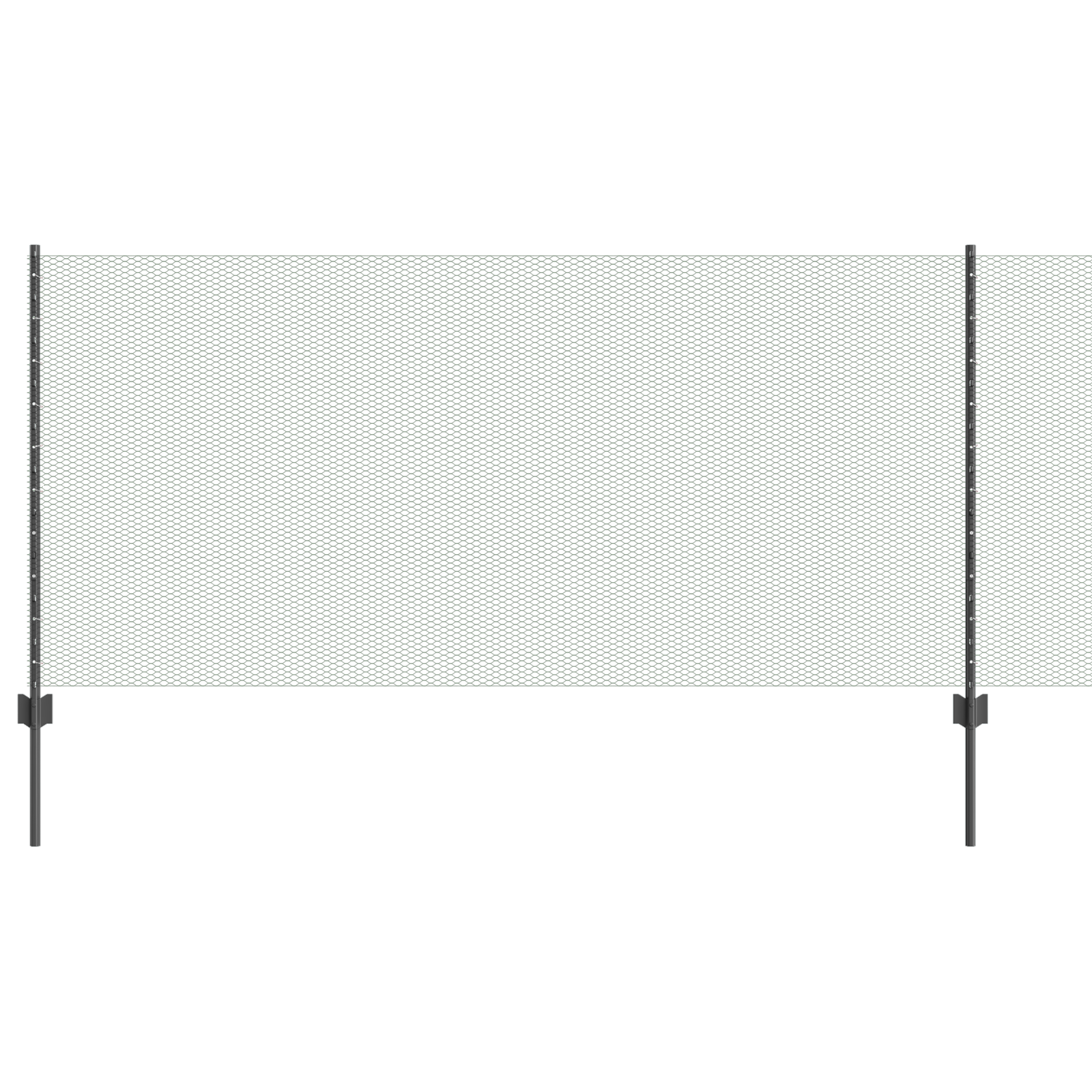 Set de îngrădire de grădină Set de 2 Gri Metal 25 x 1 m Durabil GartenMobel Dekor