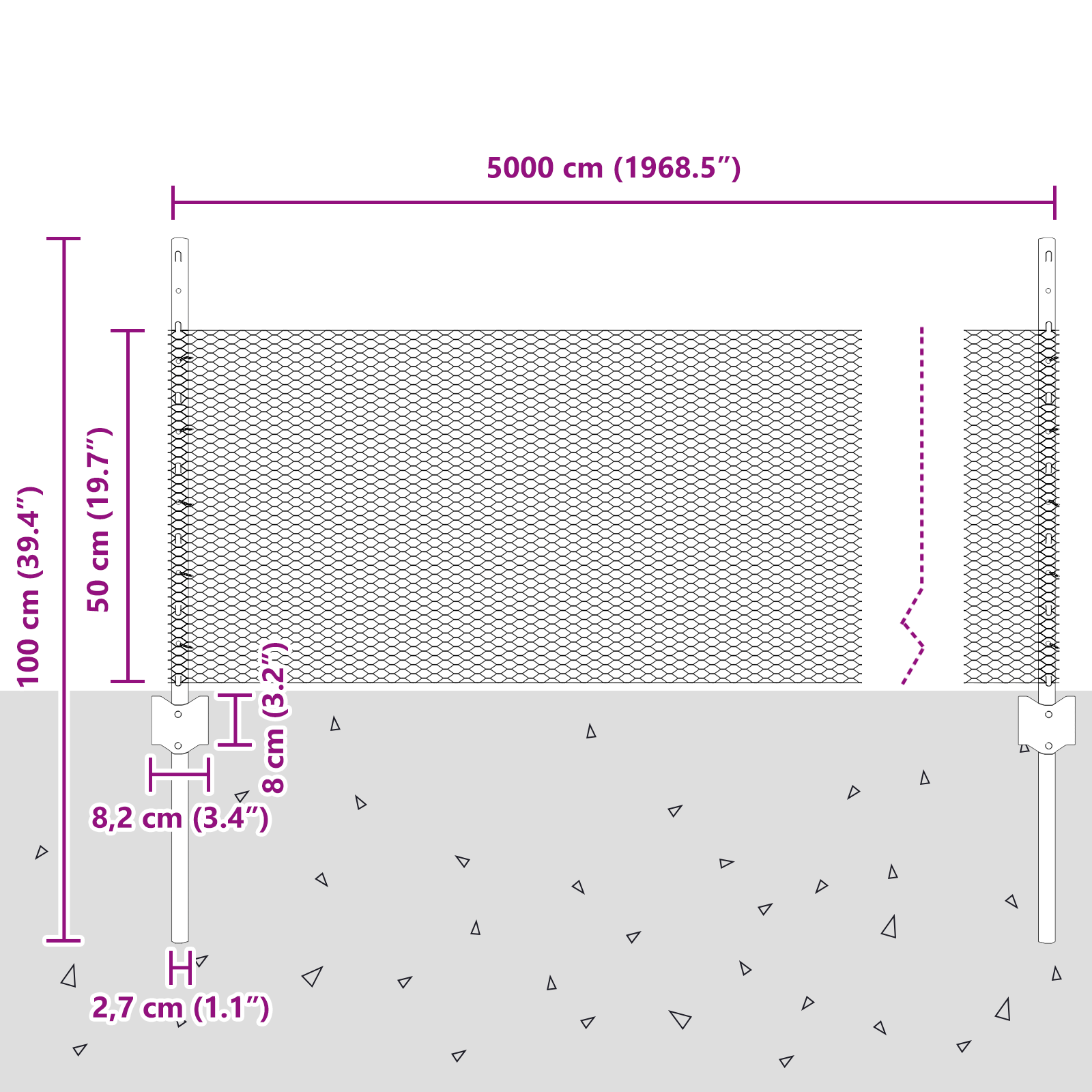 Pereți de Gard  11 pcs U-Channel Gri 60 cm Oțel GartenMobel Dekor