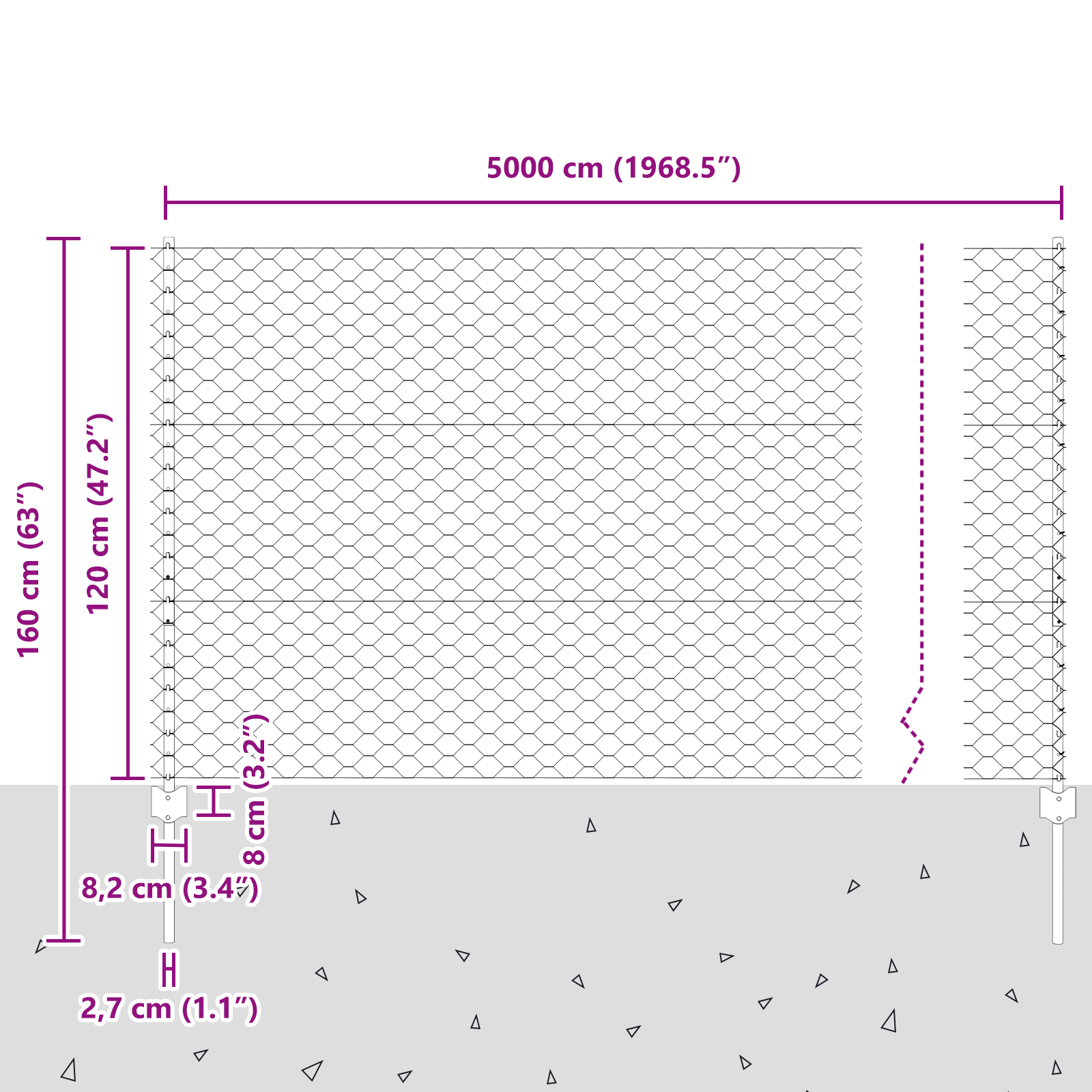 Stâlpi Gard  22 buc U-Channel Gri 120 cm Oțel GartenMobel Dekor