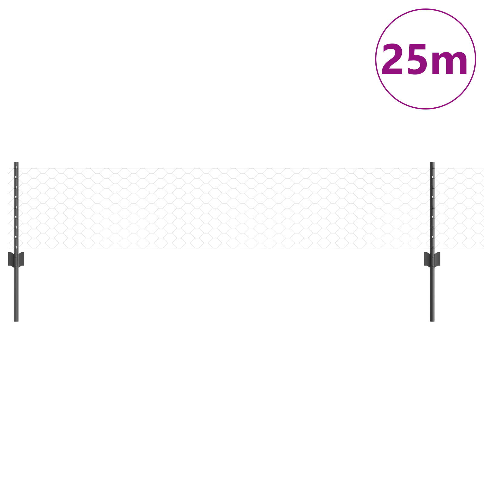 Stâlpi pentru gard  11 buc U-Channel gri 40 cm oțel GartenMobel Dekor