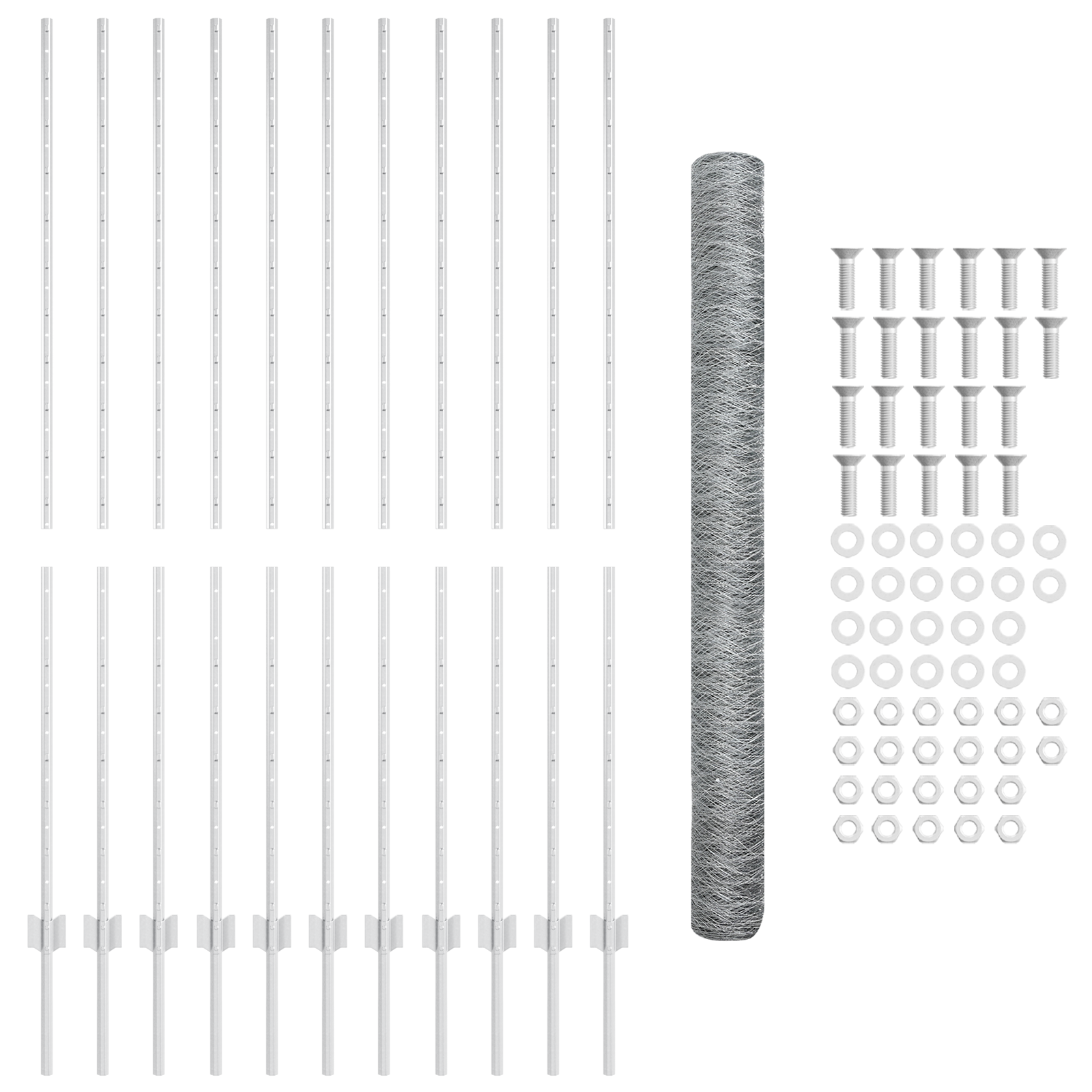 Set de gard din oțel galvanizat pentru grădină Set de 2 GartenMobel Dekor