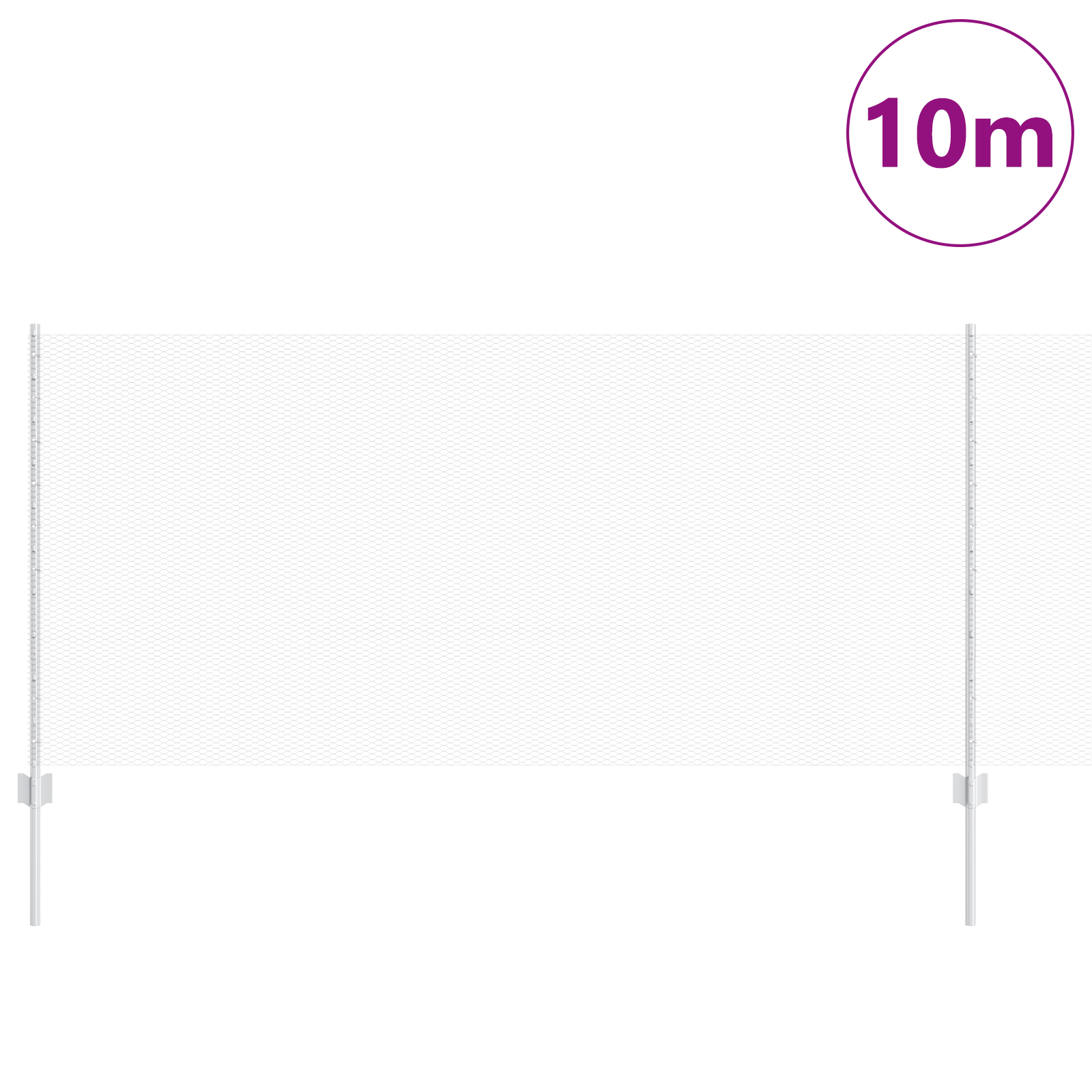 Stâlpi de Gard 10 buc U-Canal 100 cm Oțel Galvanizat GartenMobel Dekor