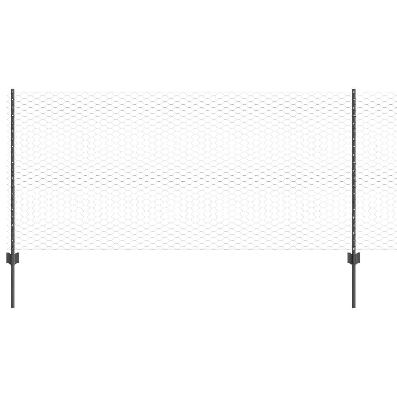 Stâlpi de Gard 22 de bucăți U-Canal Gri 100 cm Oțel GartenMobel Dekor