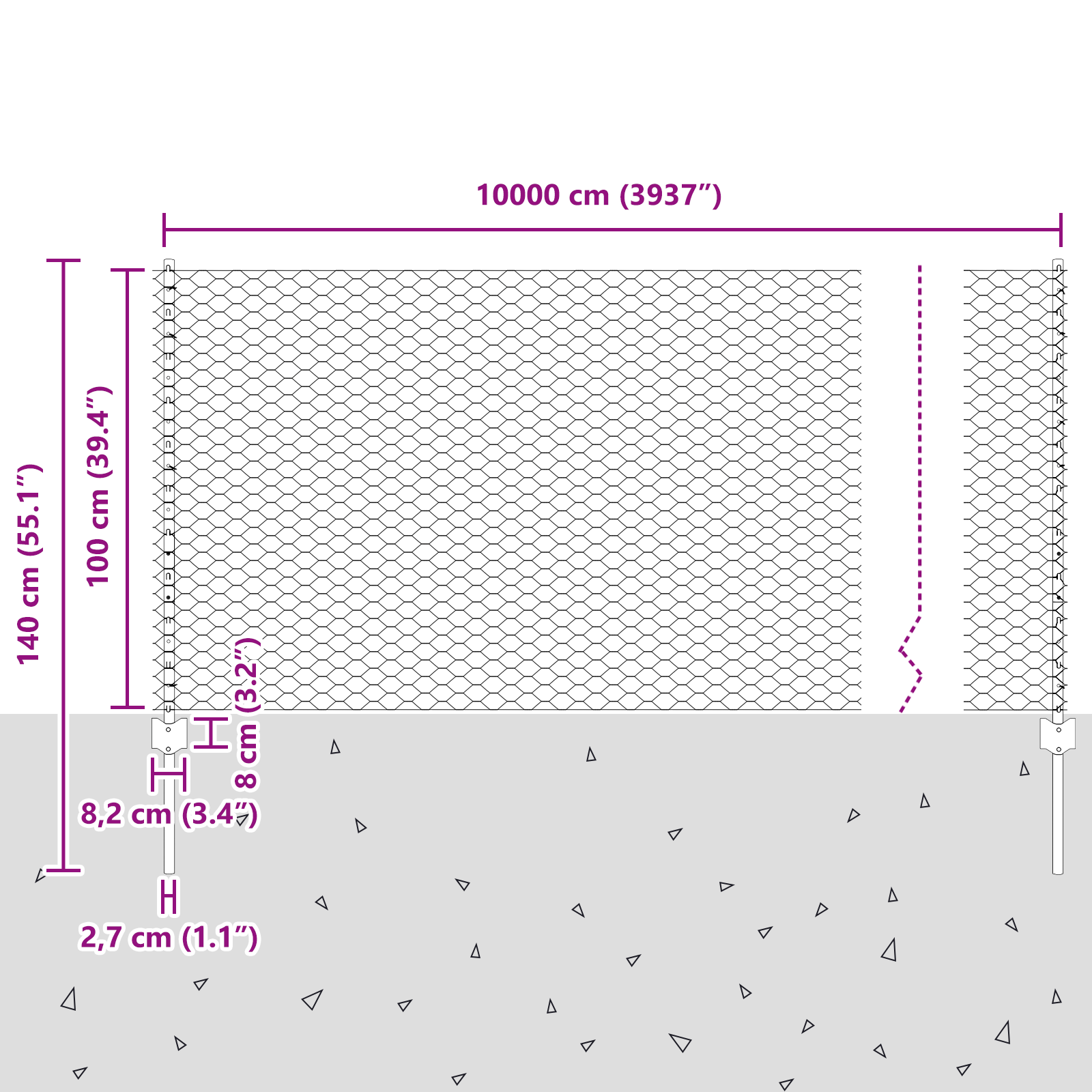 Stâlpi de Gard 22 de bucăți U-Canal Gri 100 cm Oțel GartenMobel Dekor