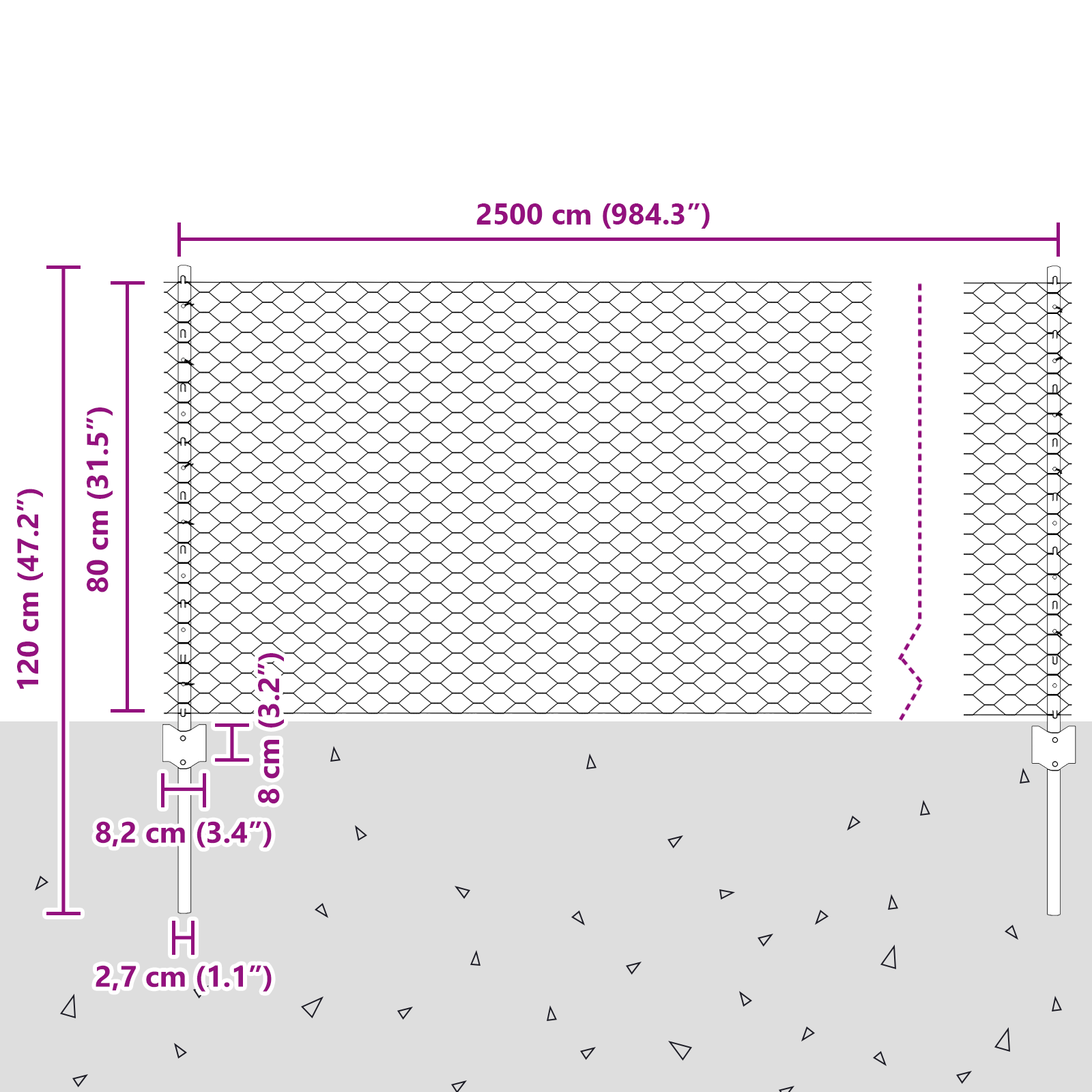 Stâlpi de gard 11 buc U-Channel 80 cm Oțel galvanizat GartenMobel Dekor