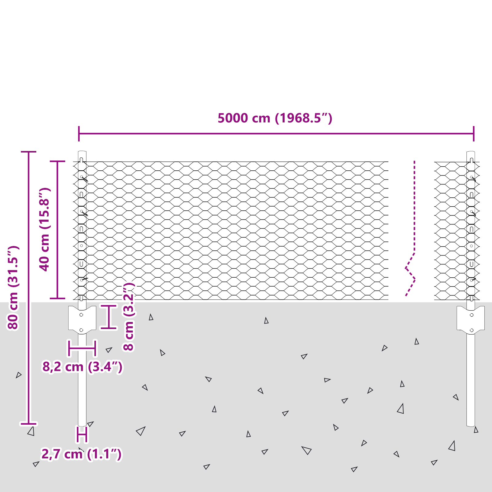 Posturi de Gard 11 buc U-Channel 40 cm Oțel Galvanizat GartenMobel Dekor