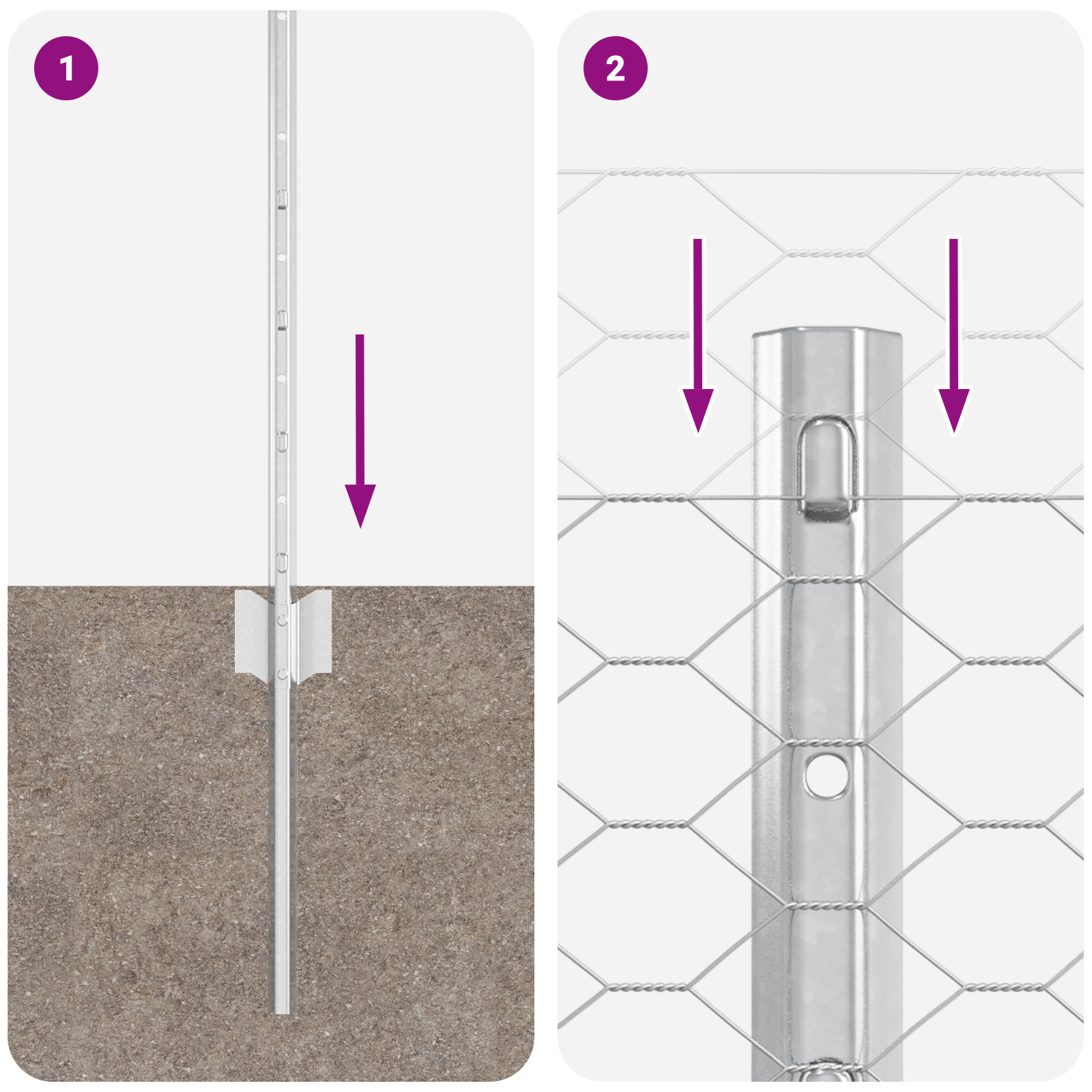 Posturi de Gard 11 buc U-Channel 40 cm Oțel Galvanizat GartenMobel Dekor