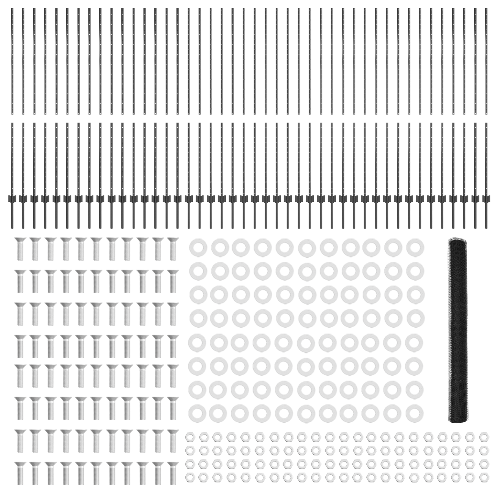 Posturi de Gard  22 buc U-Channel Gri 150 cm Oțel GartenMobel Dekor
