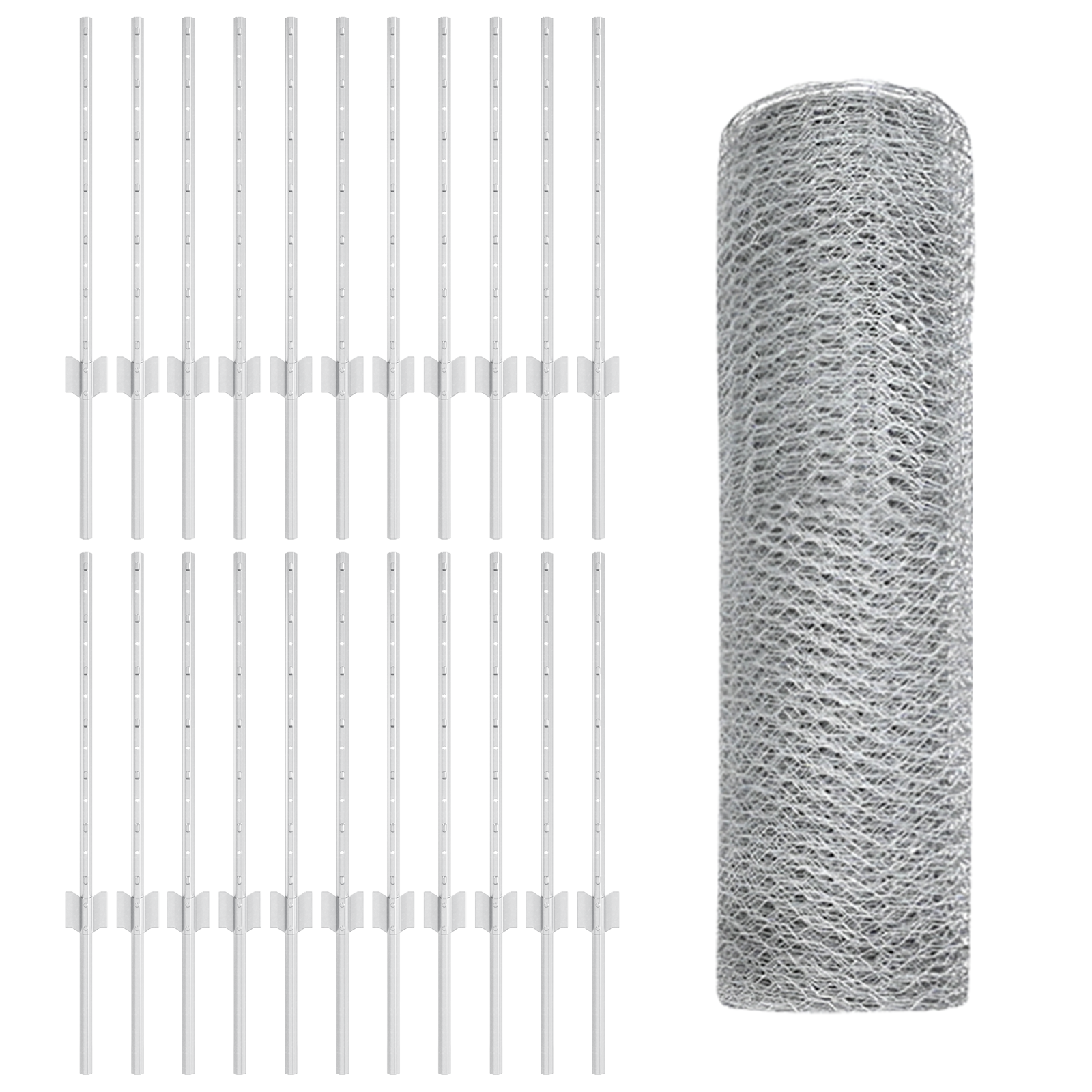 Posturi de Împrejmuire 11 buc U-Channel 60 cm Oțel Galvanizat GartenMobel Dekor