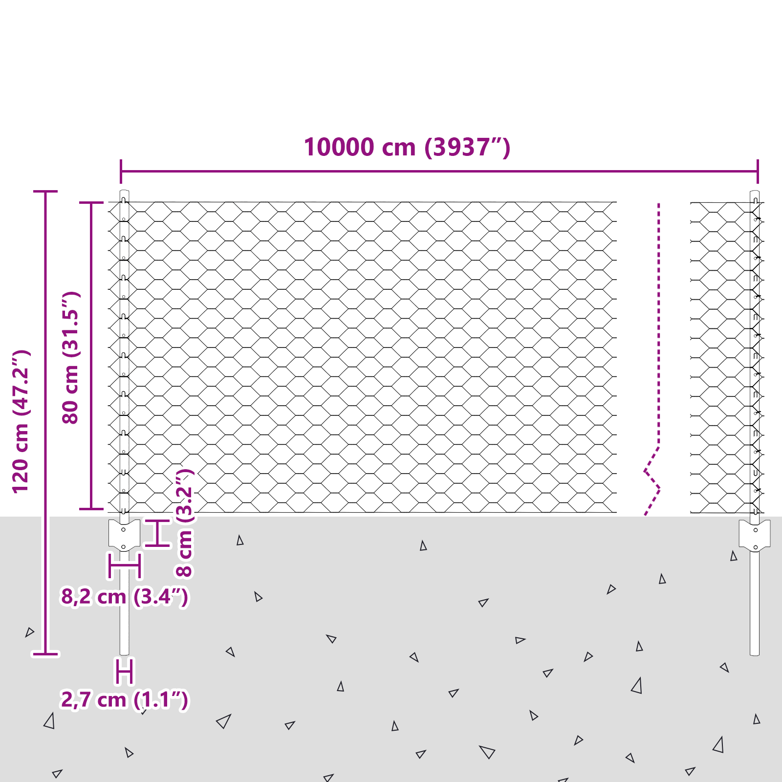 Posturi de gard  11 buc U-Channel Gri 80 cm Oțel GartenMobel Dekor