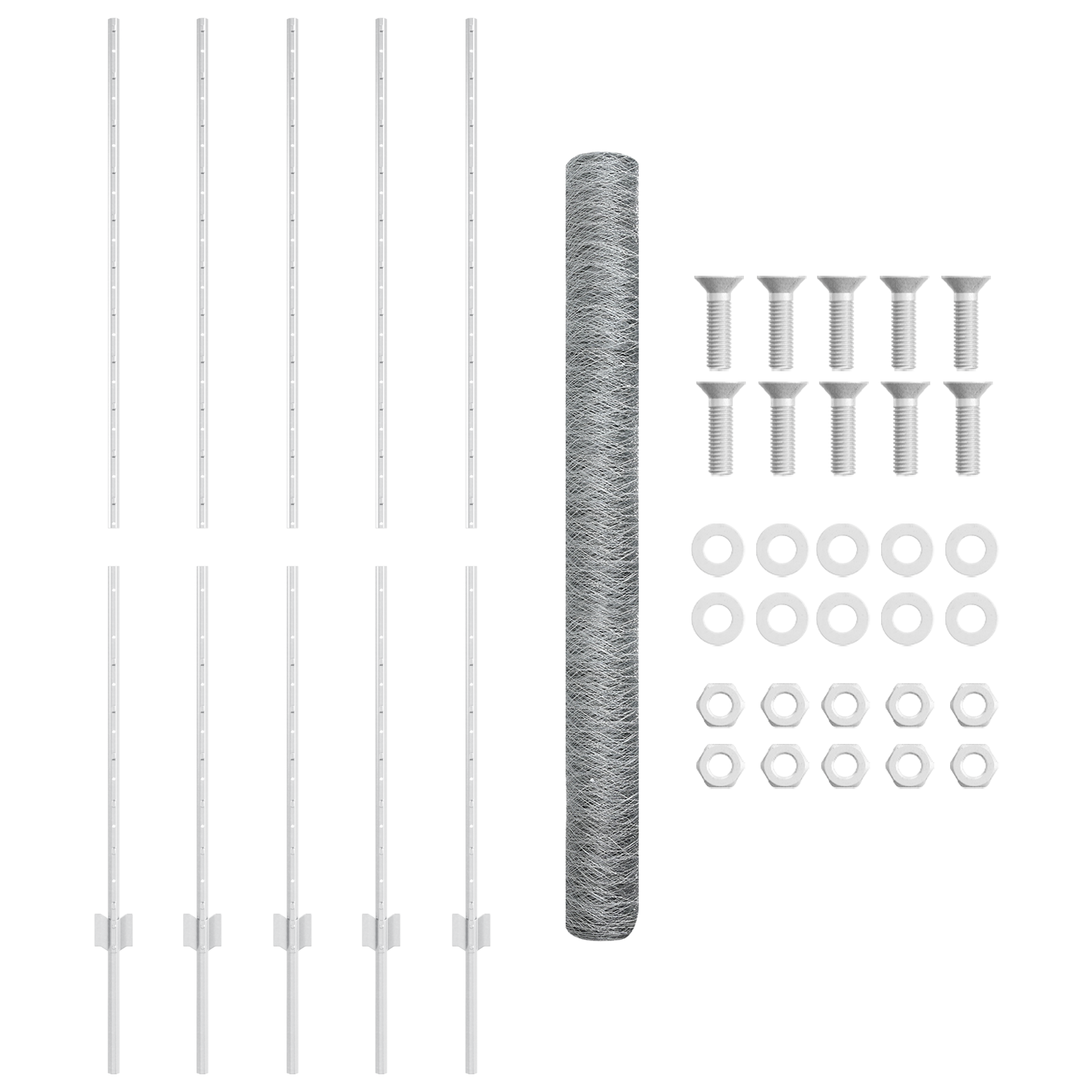 Puse de gard  10 buc U-Channel 160 cm Oțel galvanizat GartenMobel Dekor