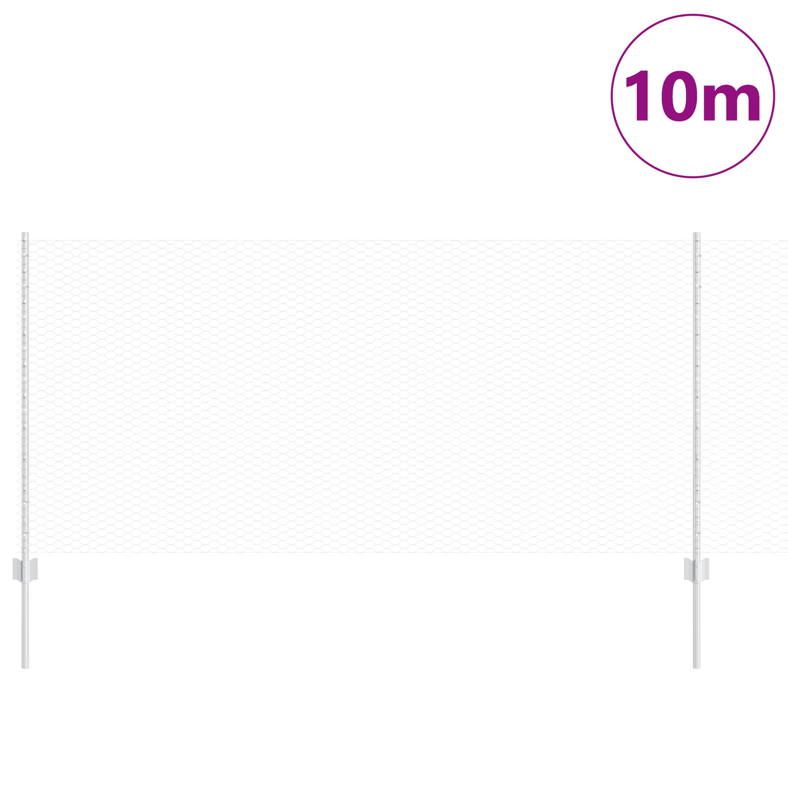 Stâlpi Îngrădire  10 pcs U-Channel 100 cm Oțel Galvanizat GartenMobel Dekor