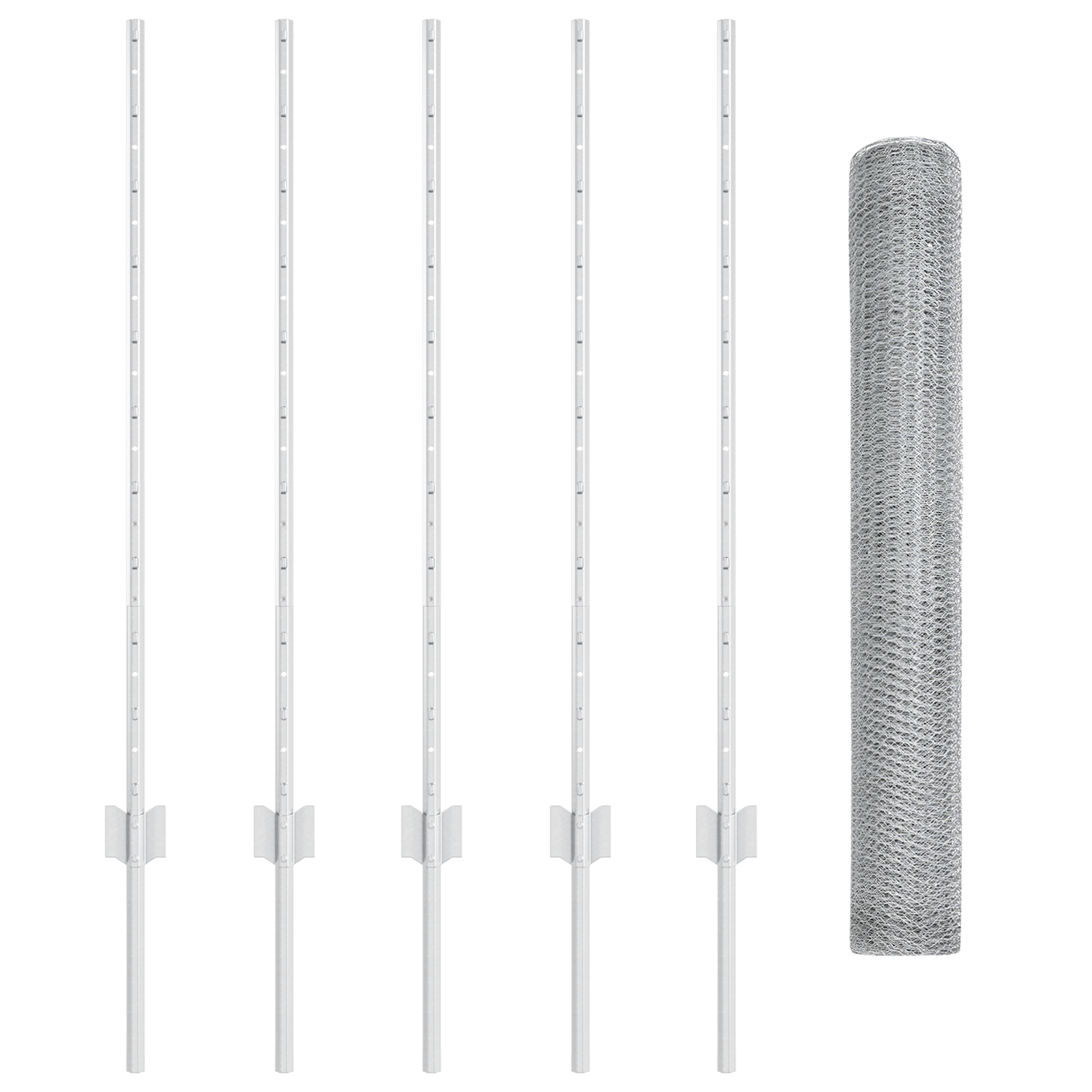 Stâlpi Îngrădire  10 pcs U-Channel 100 cm Oțel Galvanizat GartenMobel Dekor