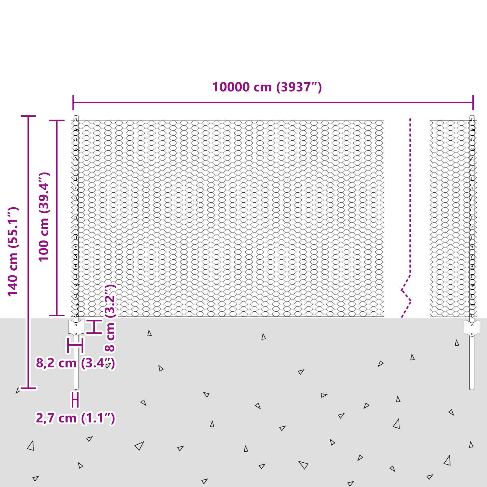 Stâlpi de Gard  22 buc U-Channel Gri 100 cm Oțel GartenMobel Dekor